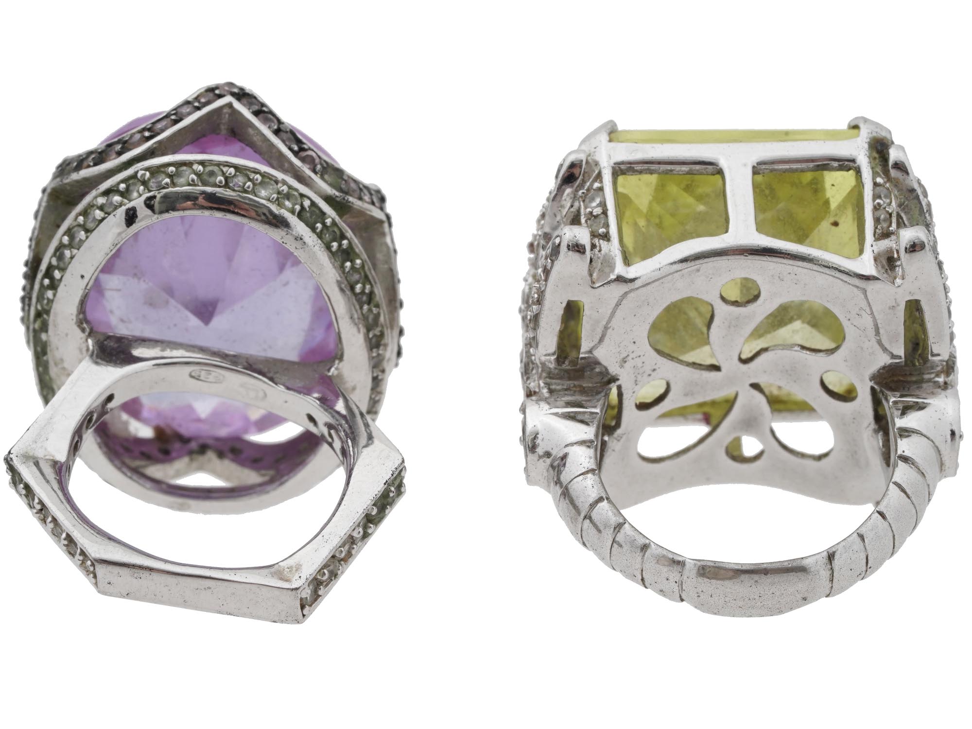 STERLING SILVER RINGS WITH AMETHYST AND CITRINE PIC-4