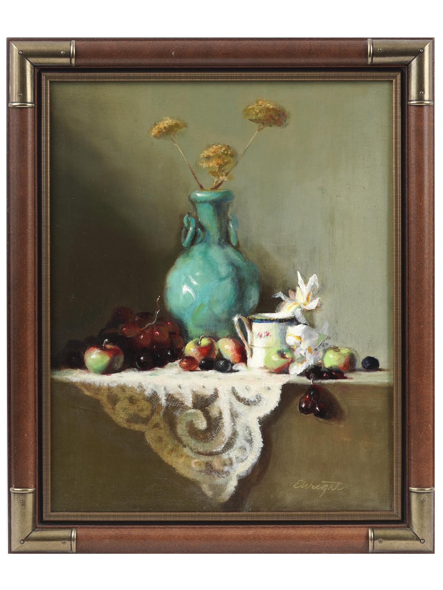 AMERICAN STILL LIFE OIL PAINTING BY EIKO WRIGHT PIC-0