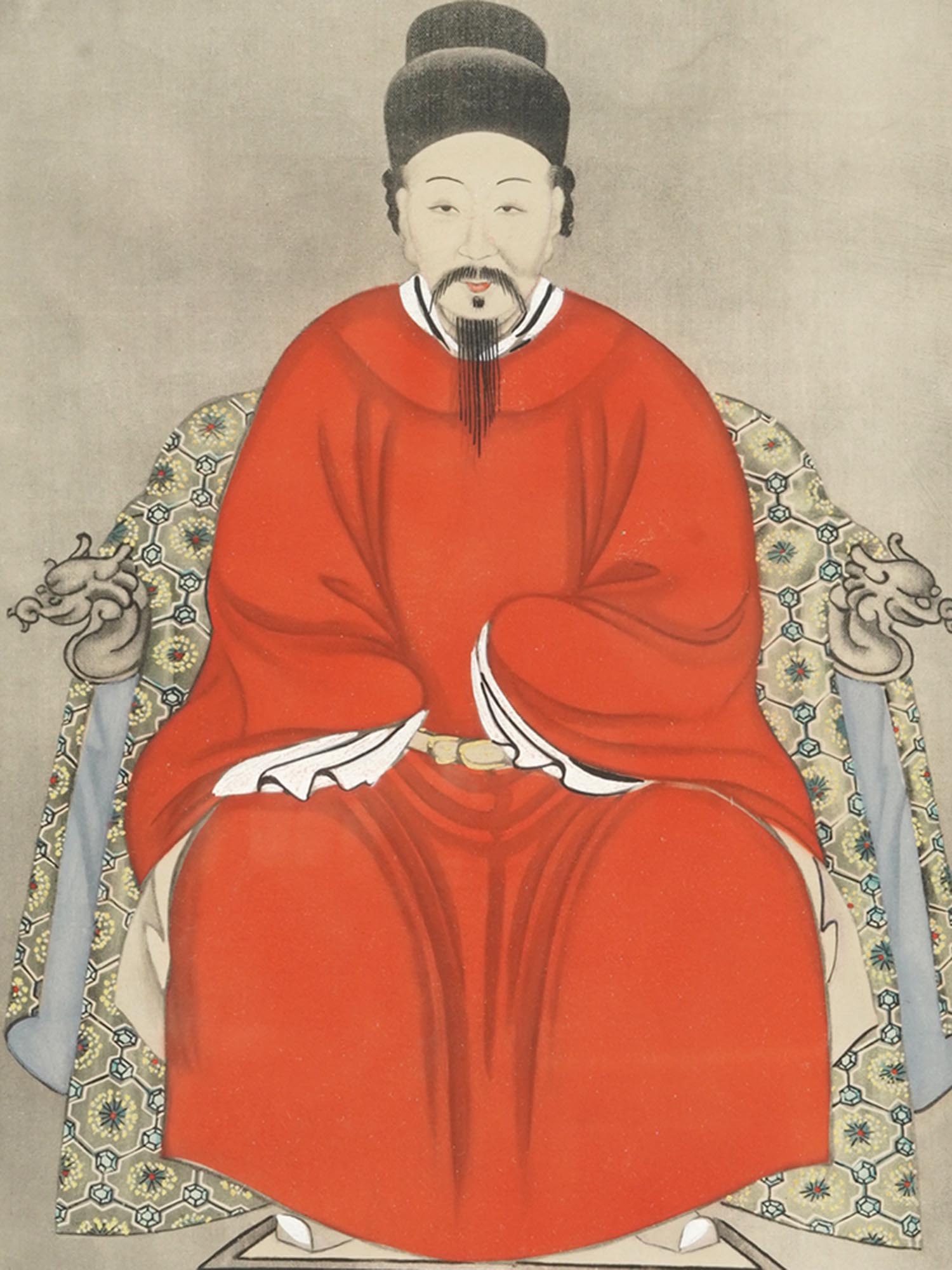 CHINESE QING ANCESTOR PORTRAIT GOUACHE PAINTINGS PIC-2