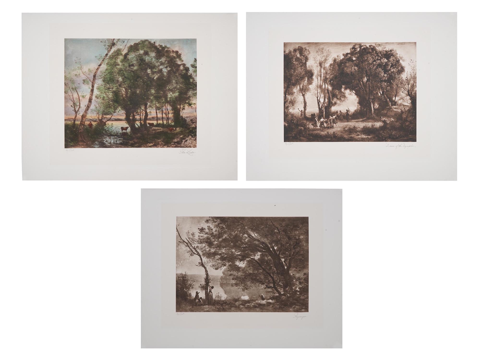 COLOR LANDSCAPE LITHOGRAPHS AFTER CAMILLE COROT PIC-0