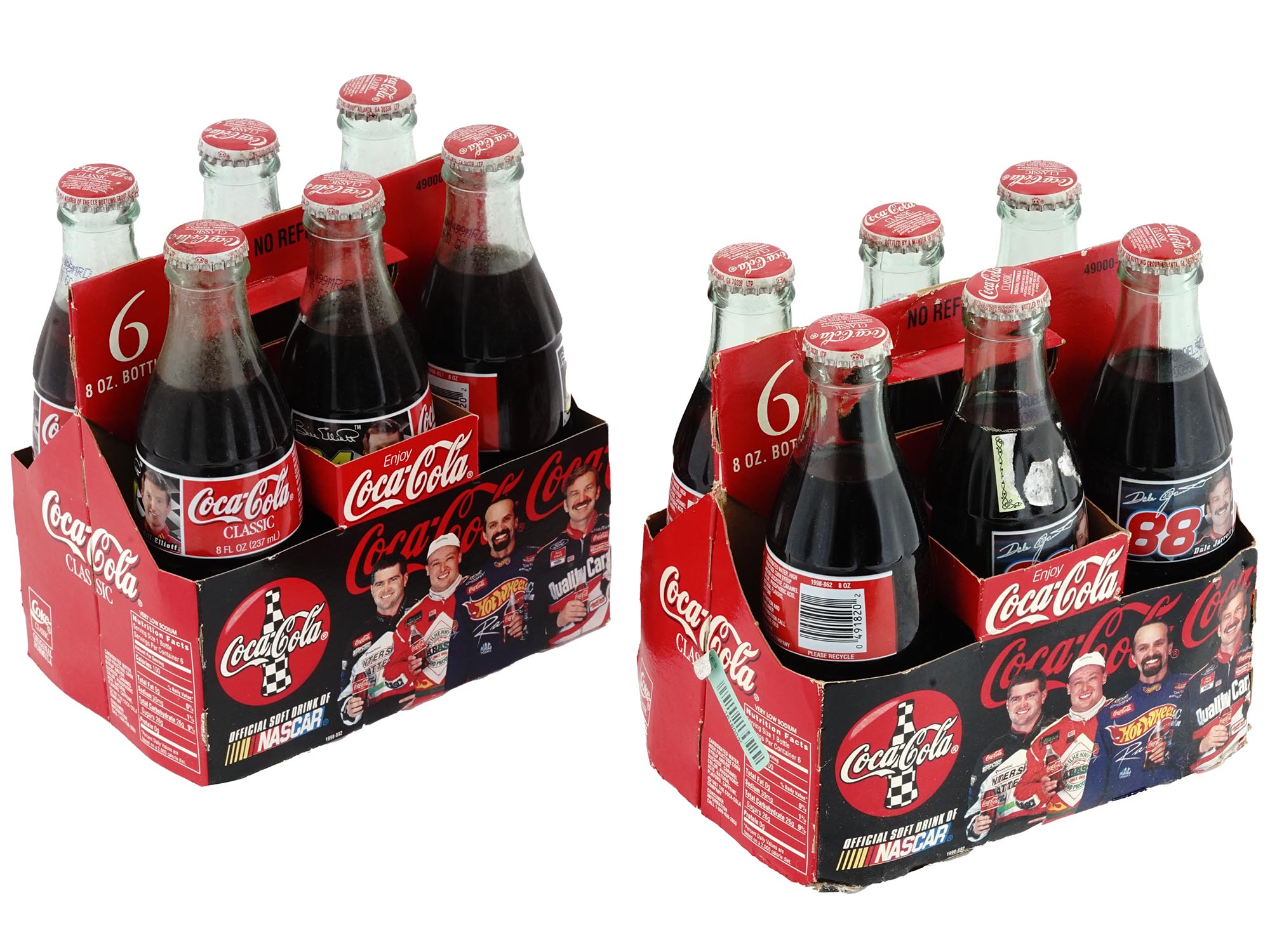 UNOPENED NASCAR COMMEMORATIVE COCA COLA SIX PACKS PIC-0