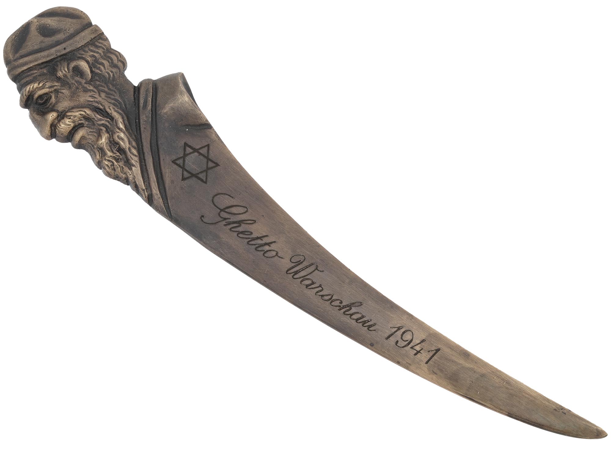 WWII HOLOCAUST JUDAICA WARSAW GHETTO LETTER OPENER PIC-0