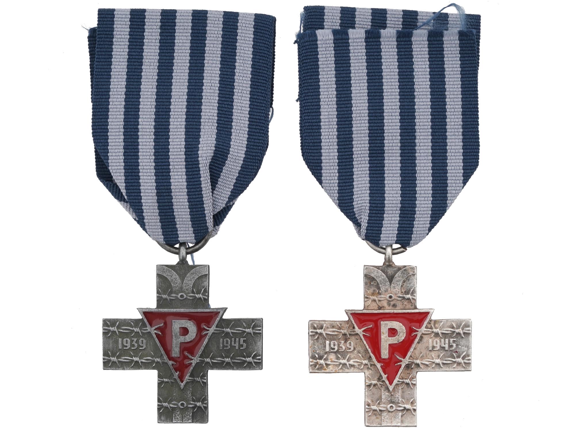 PAIR OF POLISH AUSCHWITZ CROSS CIVIL AWARDS PIC-0