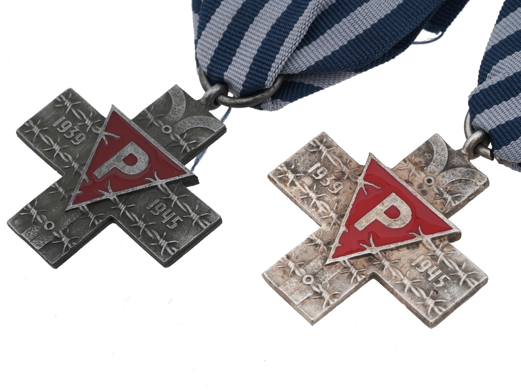 PAIR OF POLISH AUSCHWITZ CROSS CIVIL AWARDS PIC-2