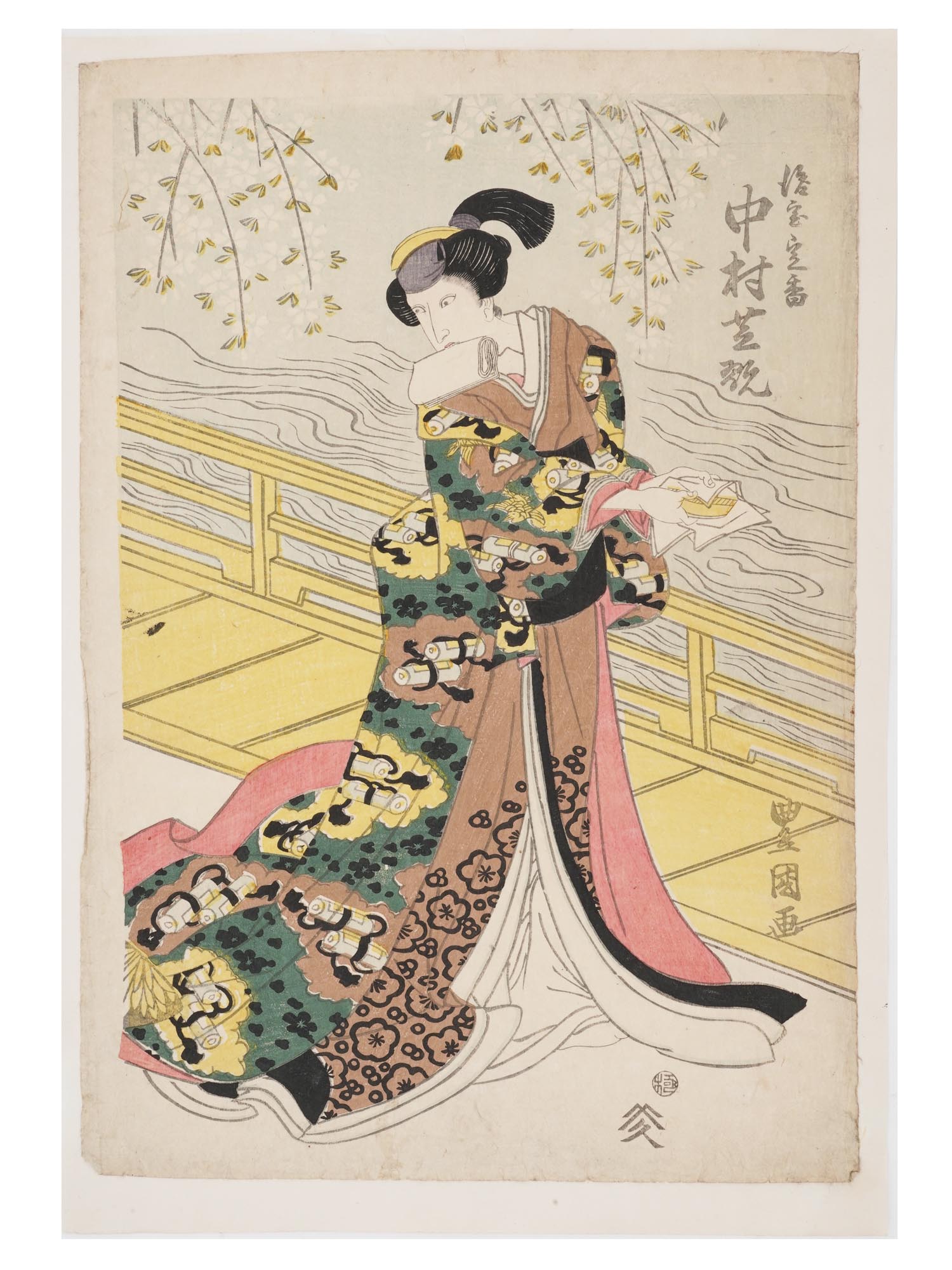 JAPANESE WOOD BLOCK PRINT BY UTAGAWA TOYOKUNI II