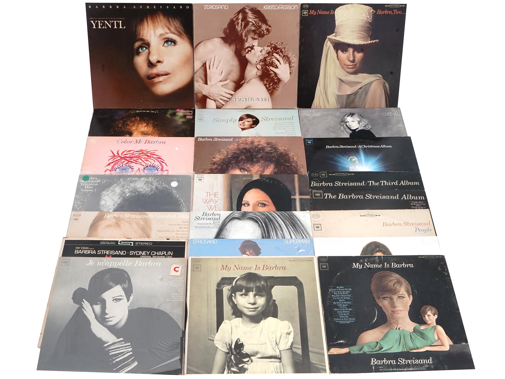 VINTAGE VINYL BARBRA STREISAND ALBUM COLLECTION PIC-0