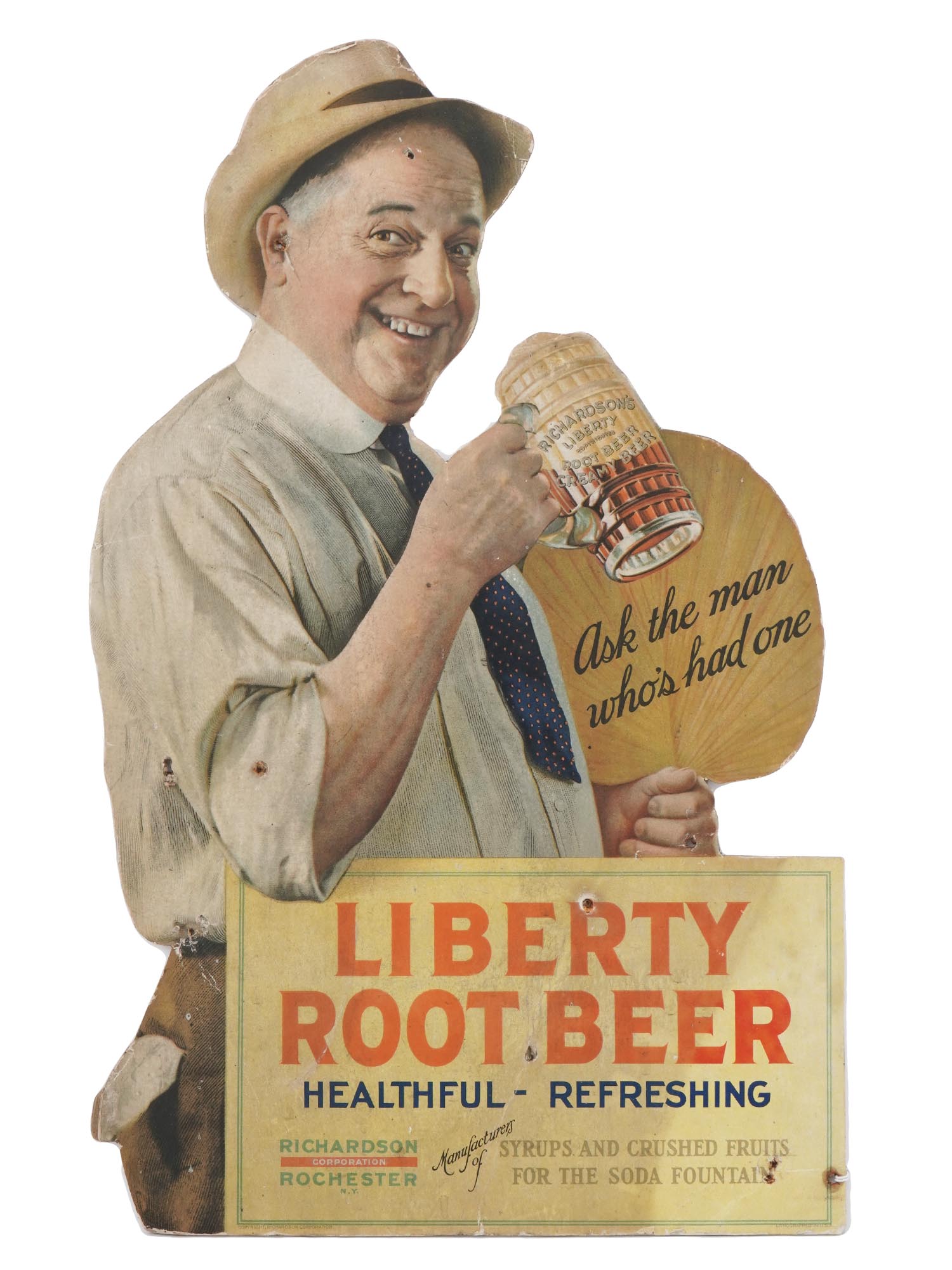 RICHARDSONS LIBERTY ROOT BEER ADVERTISING POSTER PIC-0