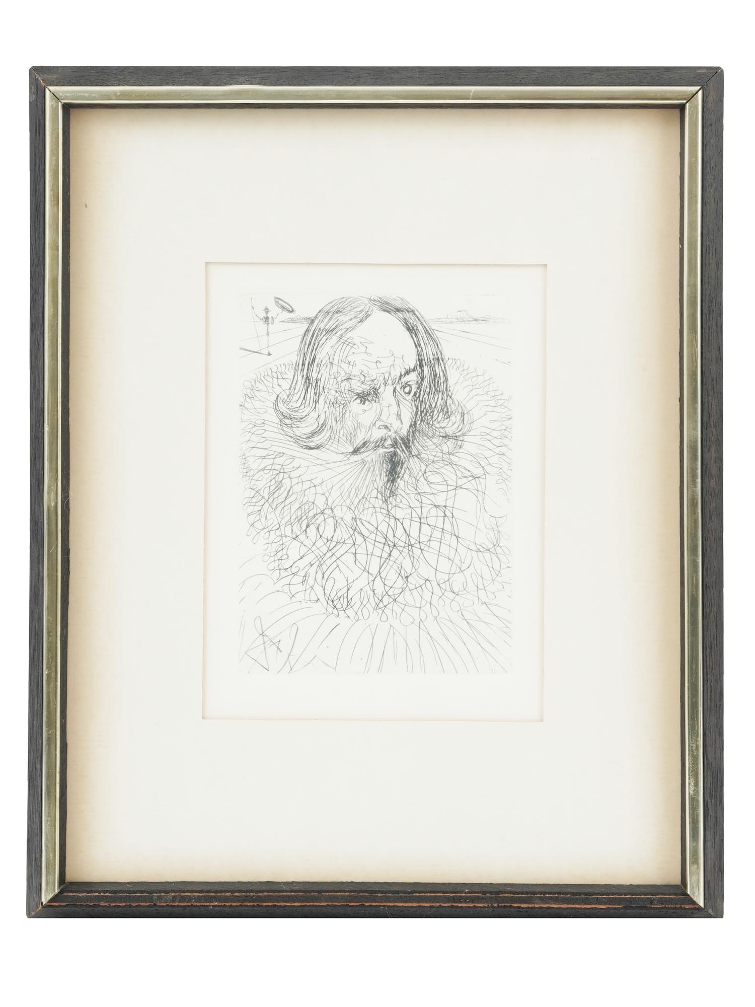 AUTHENTICATE ETCHING CERVANTES BY SALVADOR DALI PIC-0