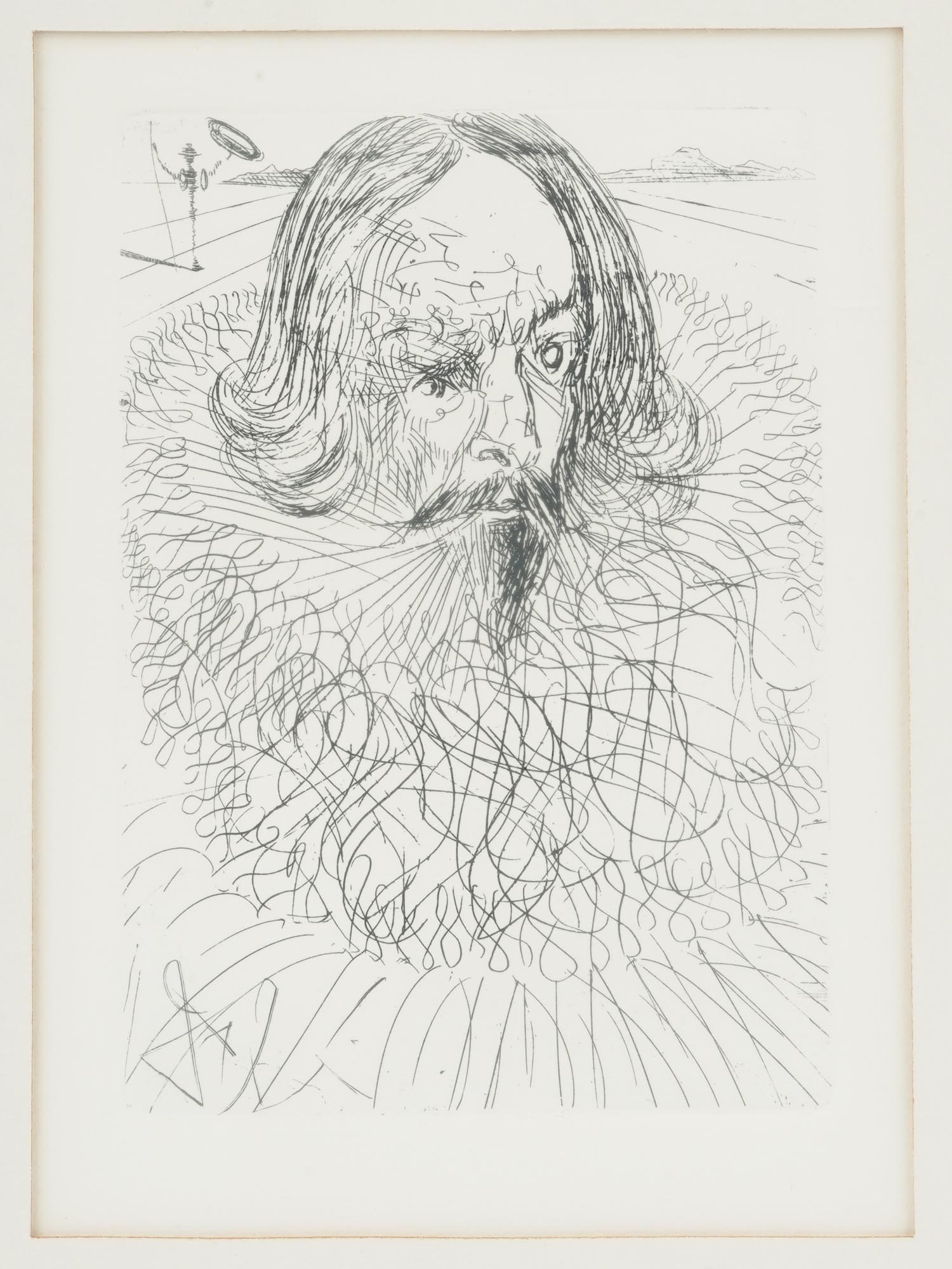 AUTHENTICATE ETCHING CERVANTES BY SALVADOR DALI PIC-1