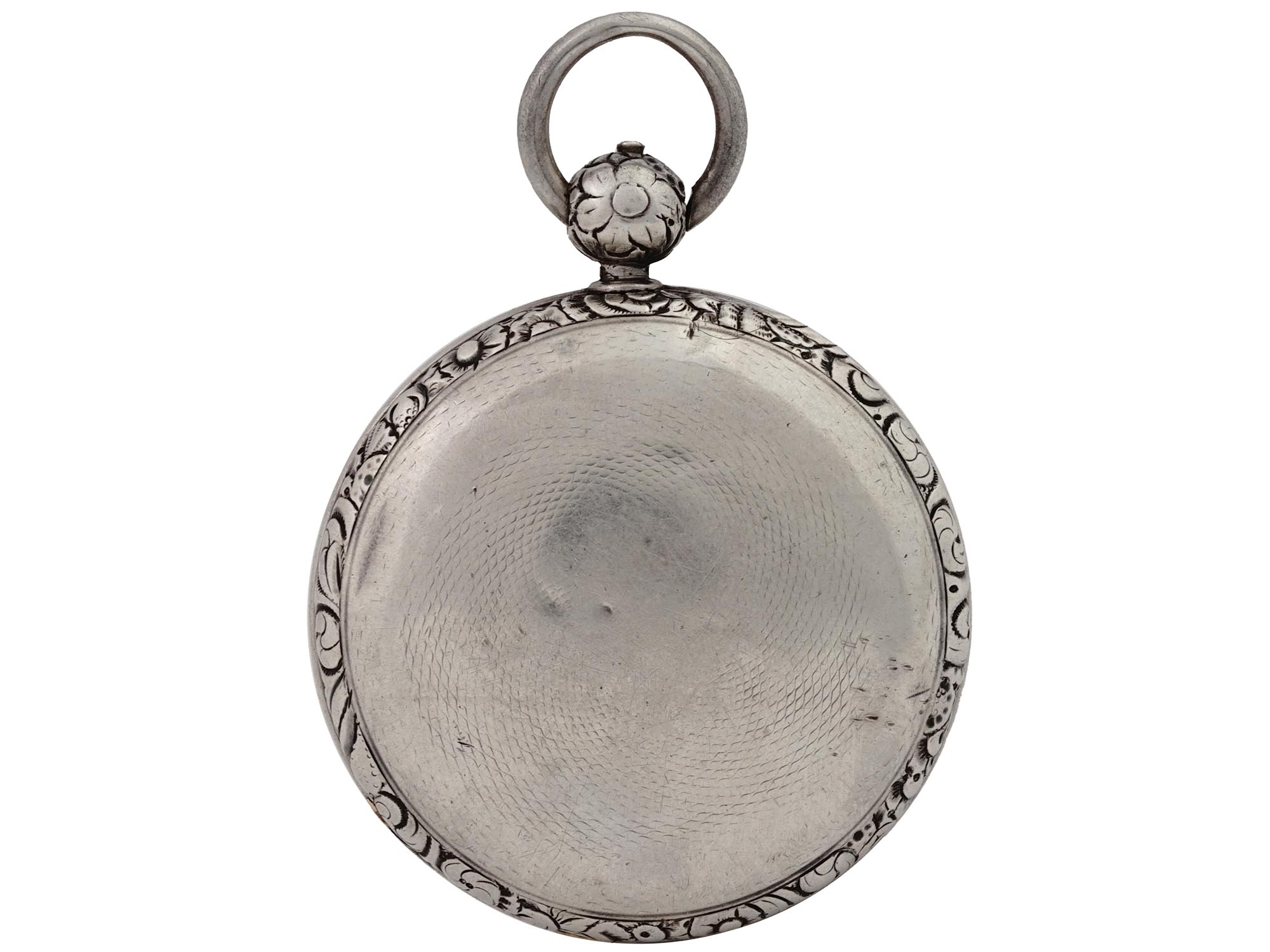 ANTIQUE ENGLISH SILVER DOUBLE HUNTER POCKET WATCH PIC-2