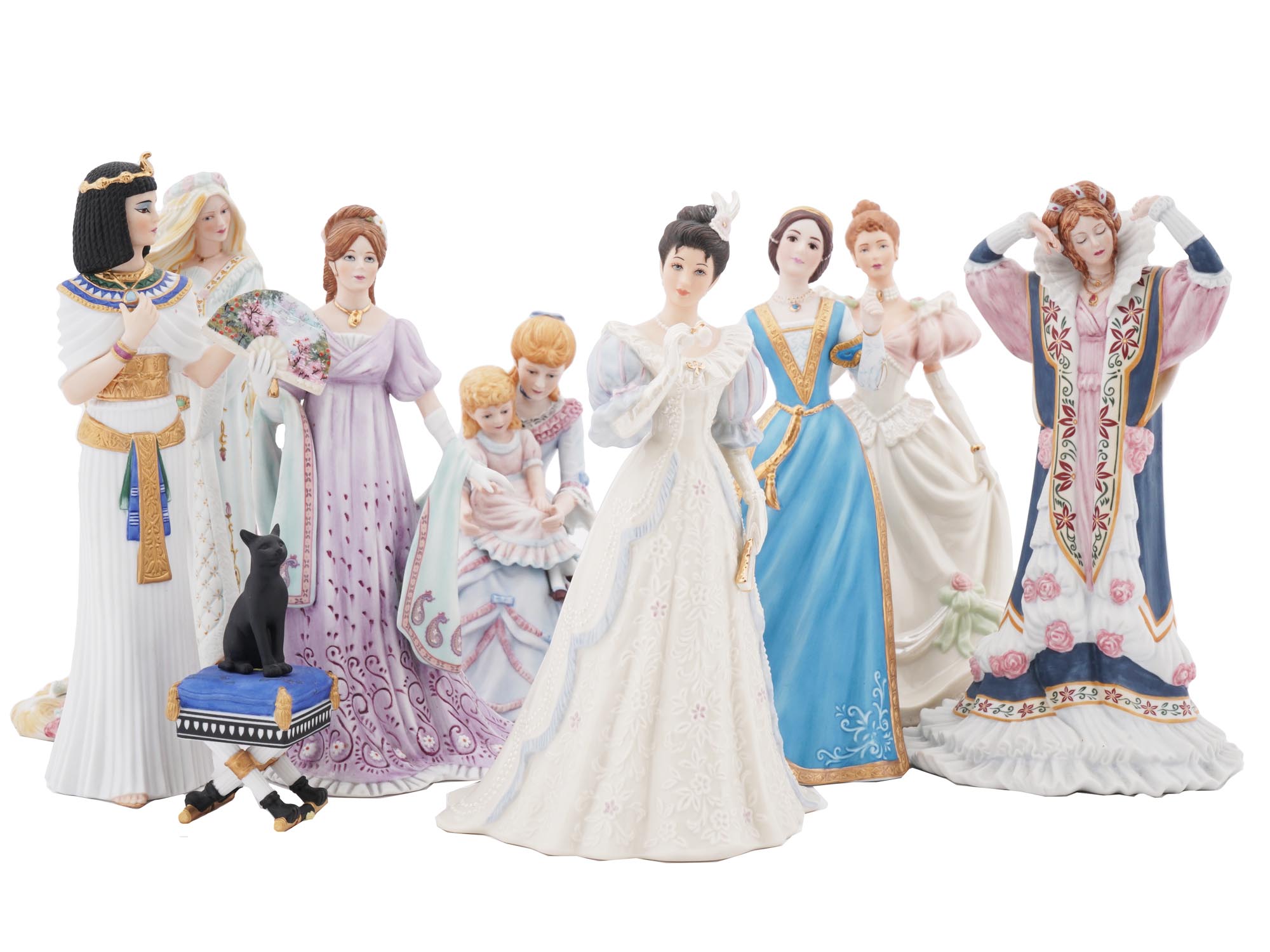 LOT OF EIGHT PORCELAIN FIGURES OF LADIES BY LENOX PIC-0