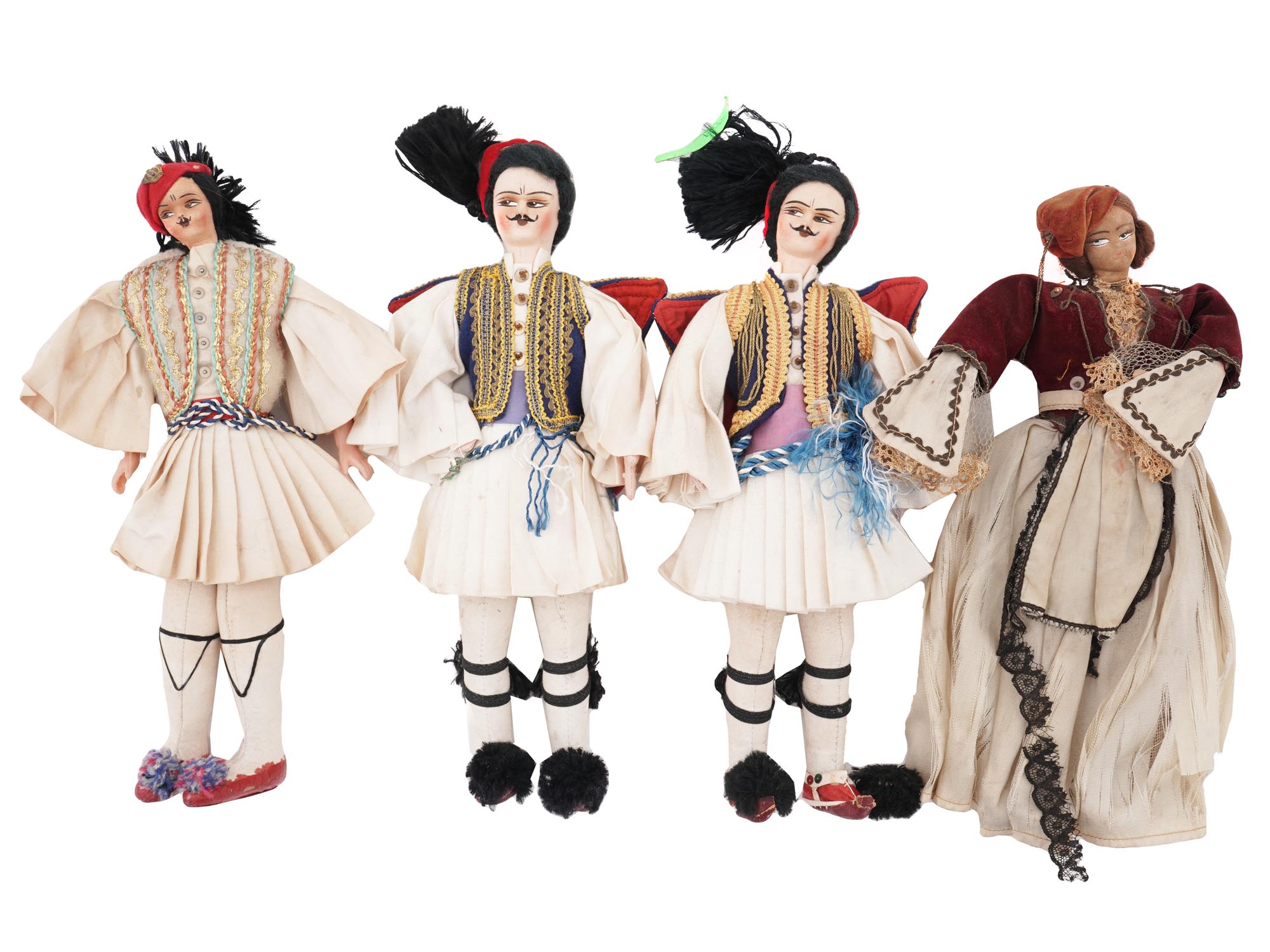 VINTAGE GREEK TRADITIONAL FEMALE AND MALE DOLLS PIC-3