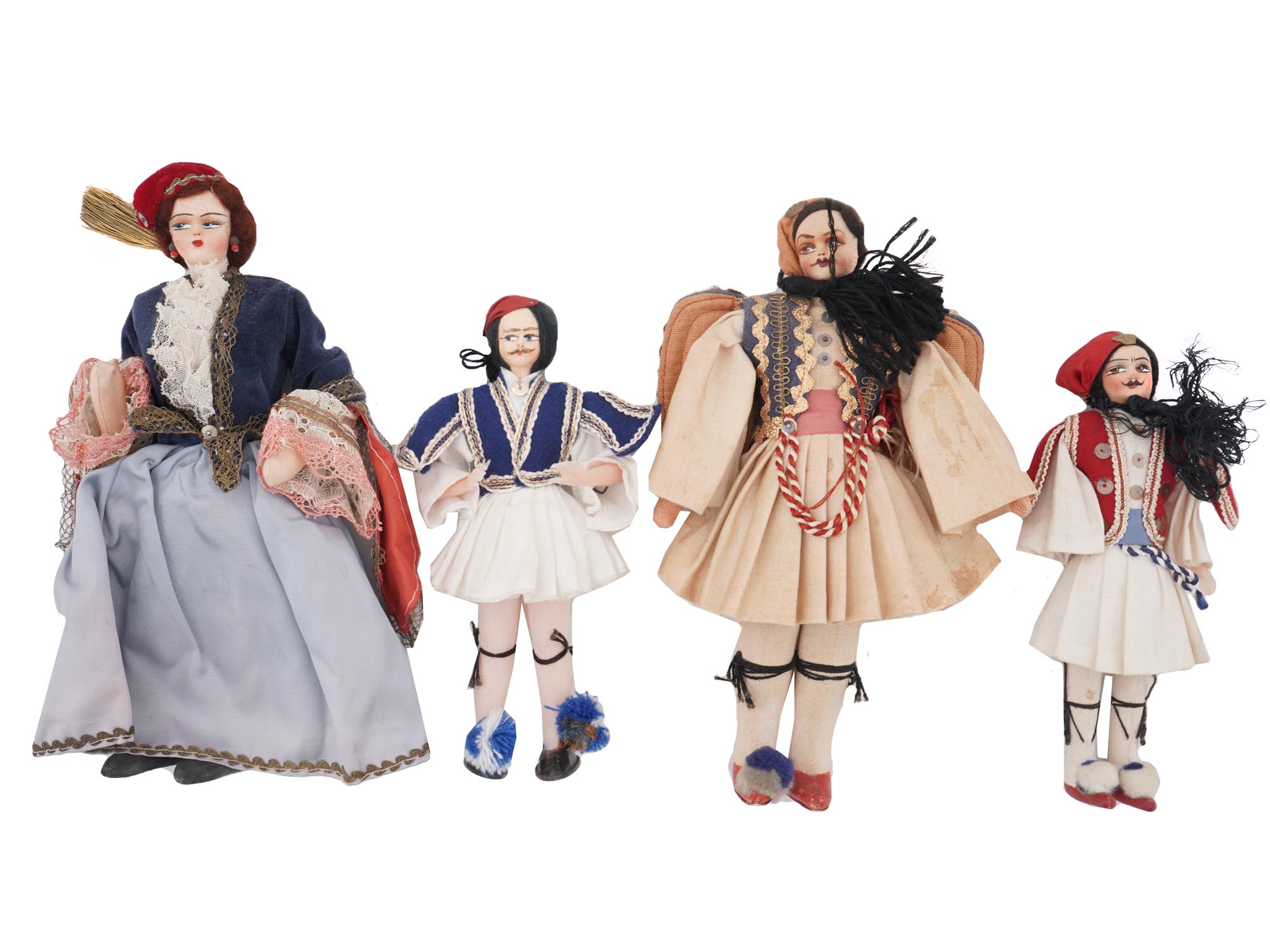 VINTAGE GREEK TRADITIONAL FEMALE AND MALE DOLLS PIC-5