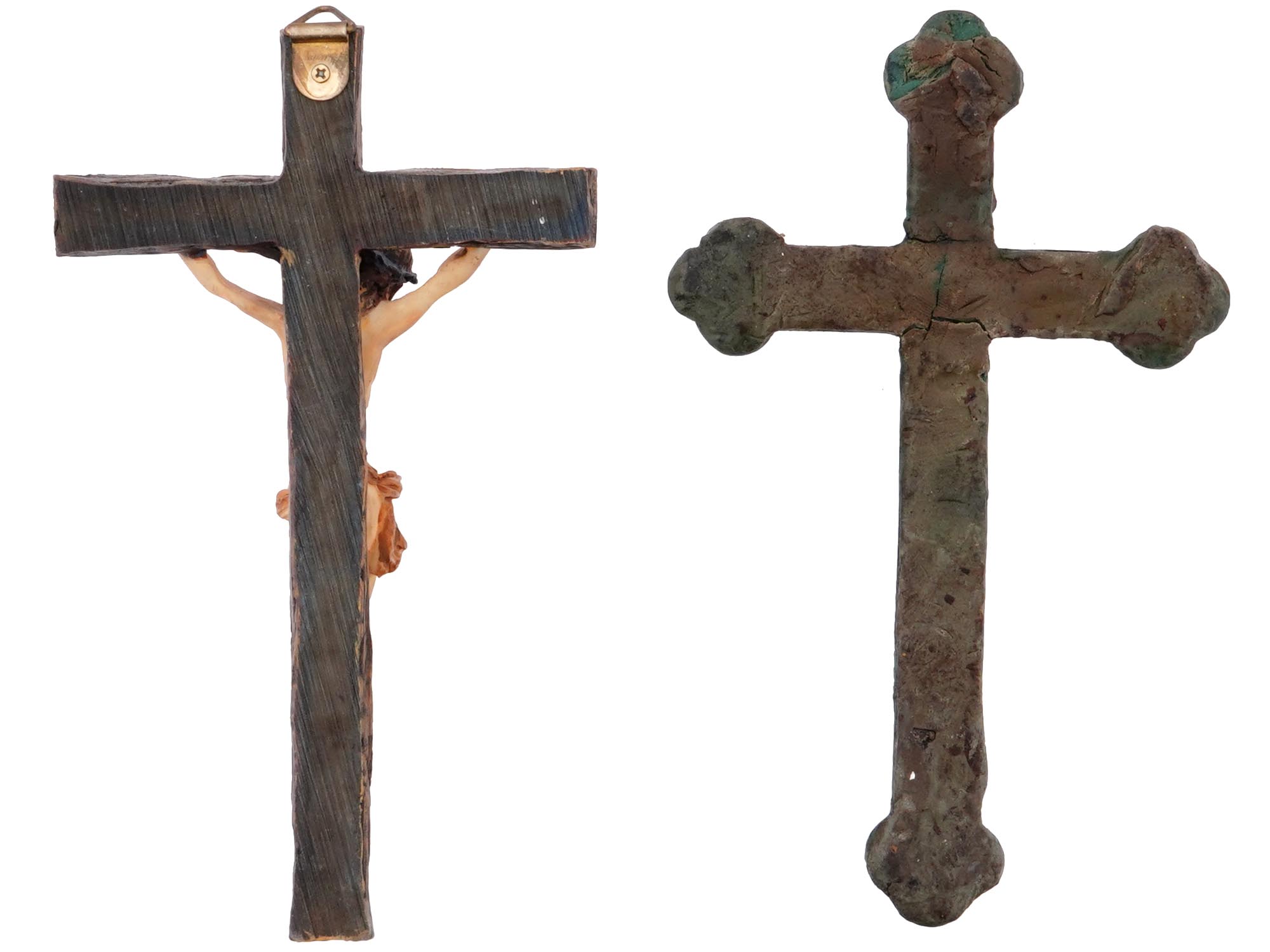 ANTIQUE AND VINTAGE CHRISTIAN CRUCIFIX CROSSES PIC-2