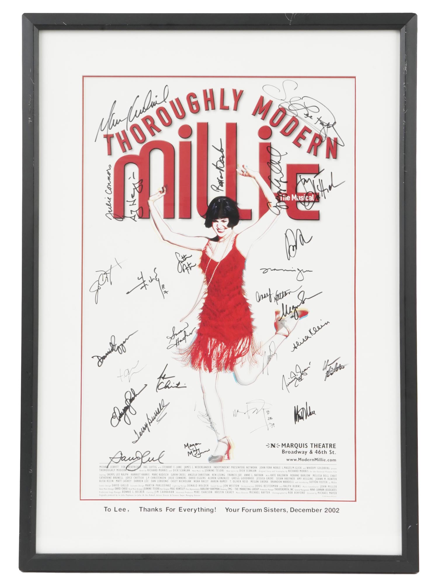 2002 MILLIE BROADWAY SHOW POSTER WITH AUTOGRAPHS PIC-0