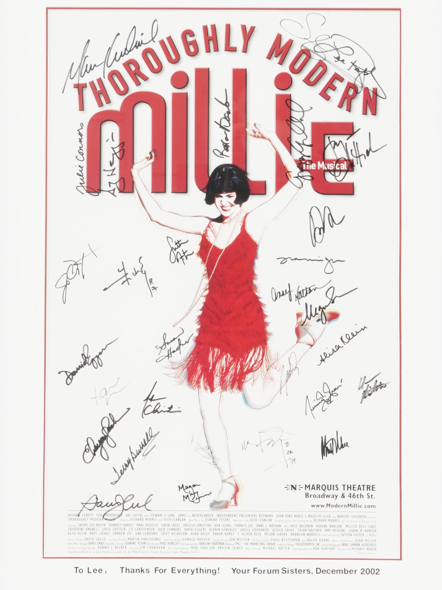 2002 MILLIE BROADWAY SHOW POSTER WITH AUTOGRAPHS PIC-1