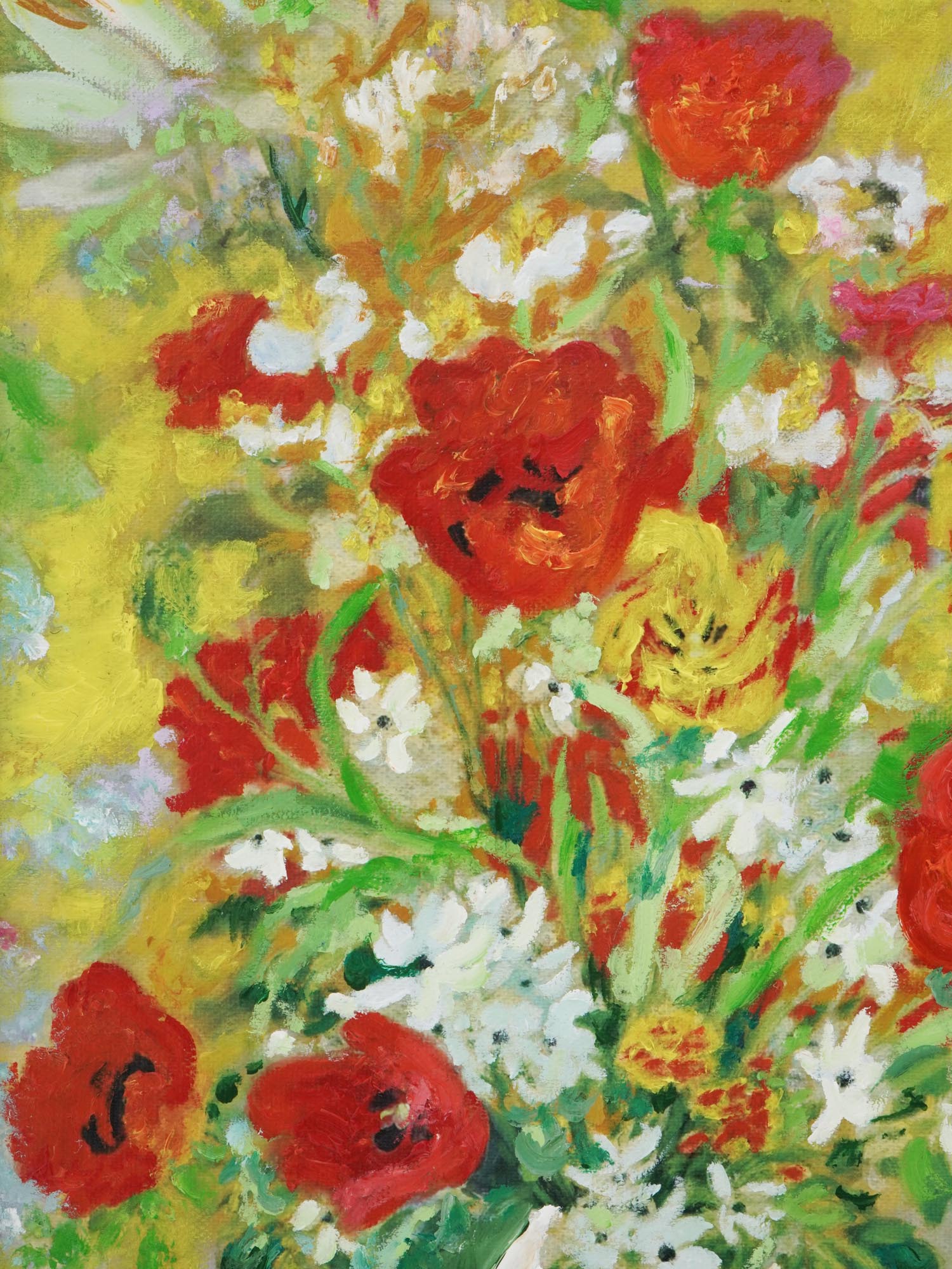 VIETNAMESE FRENCH FLOWERS OIL PAINTING BY LE PHO PIC-1