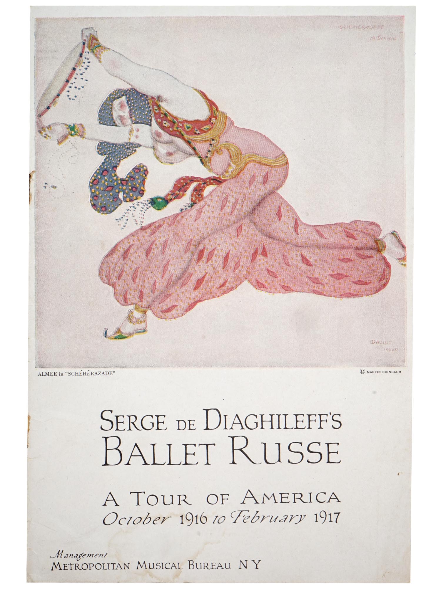 1916 BALLET RUSSE AMERICAN TOUR MET OPERA BOOKLET PIC-0