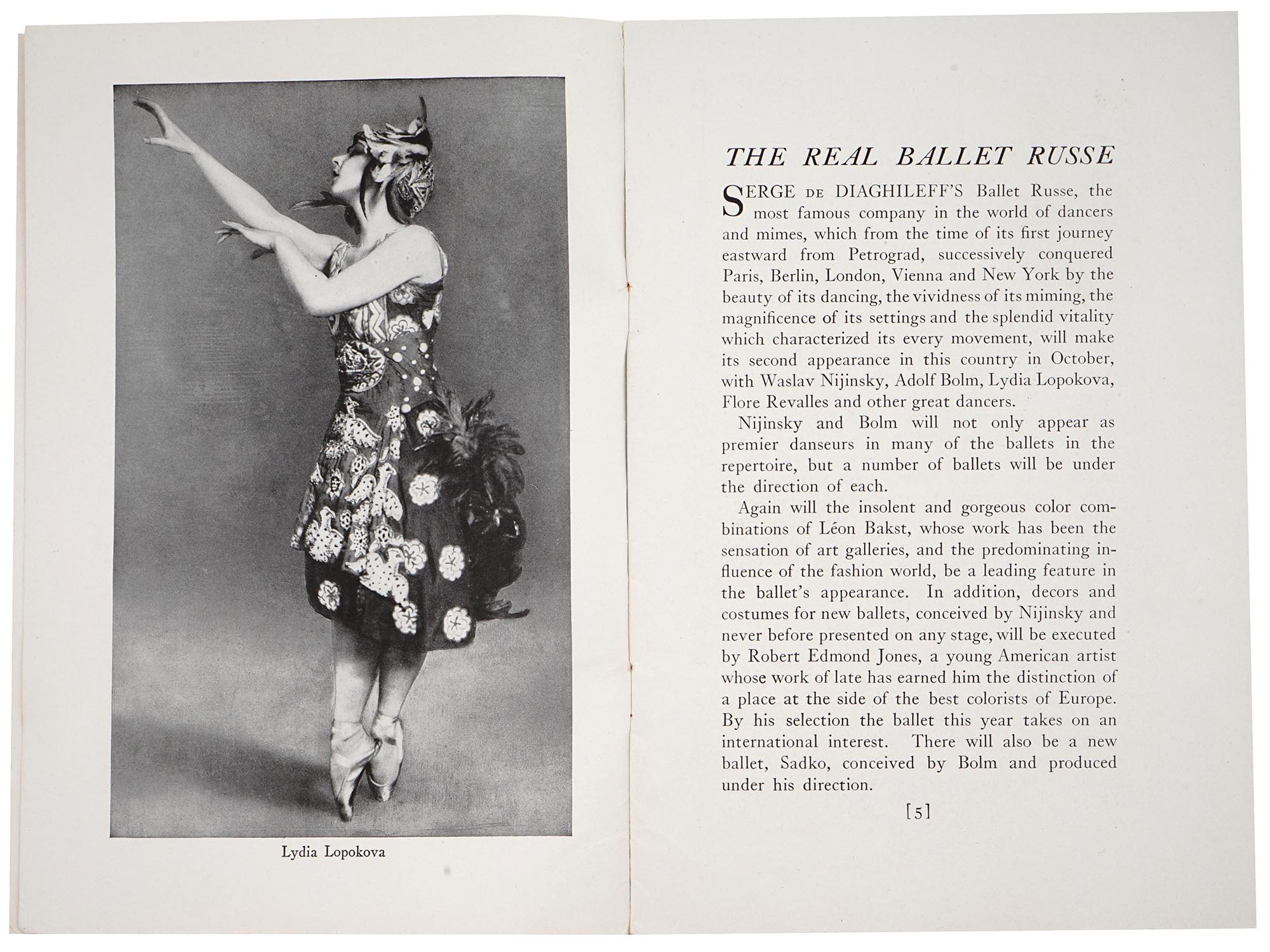 1916 BALLET RUSSE AMERICAN TOUR MET OPERA BOOKLET PIC-3