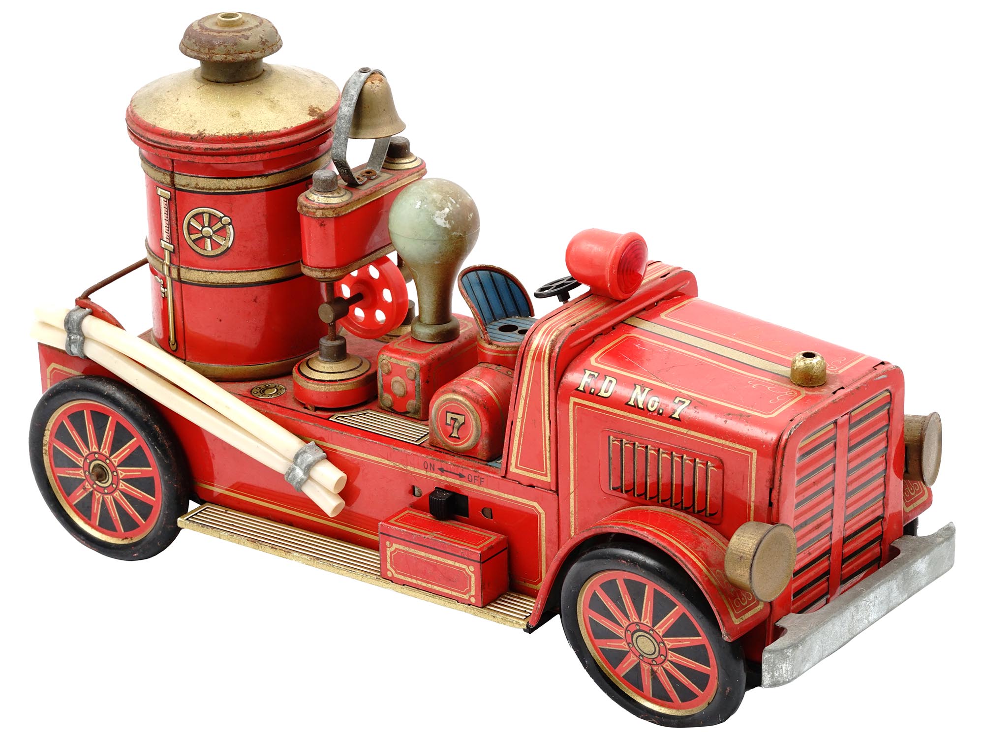 MID CEN JAPANESE TIN FIRE DEPART TRUCK TOY MODEL PIC-0