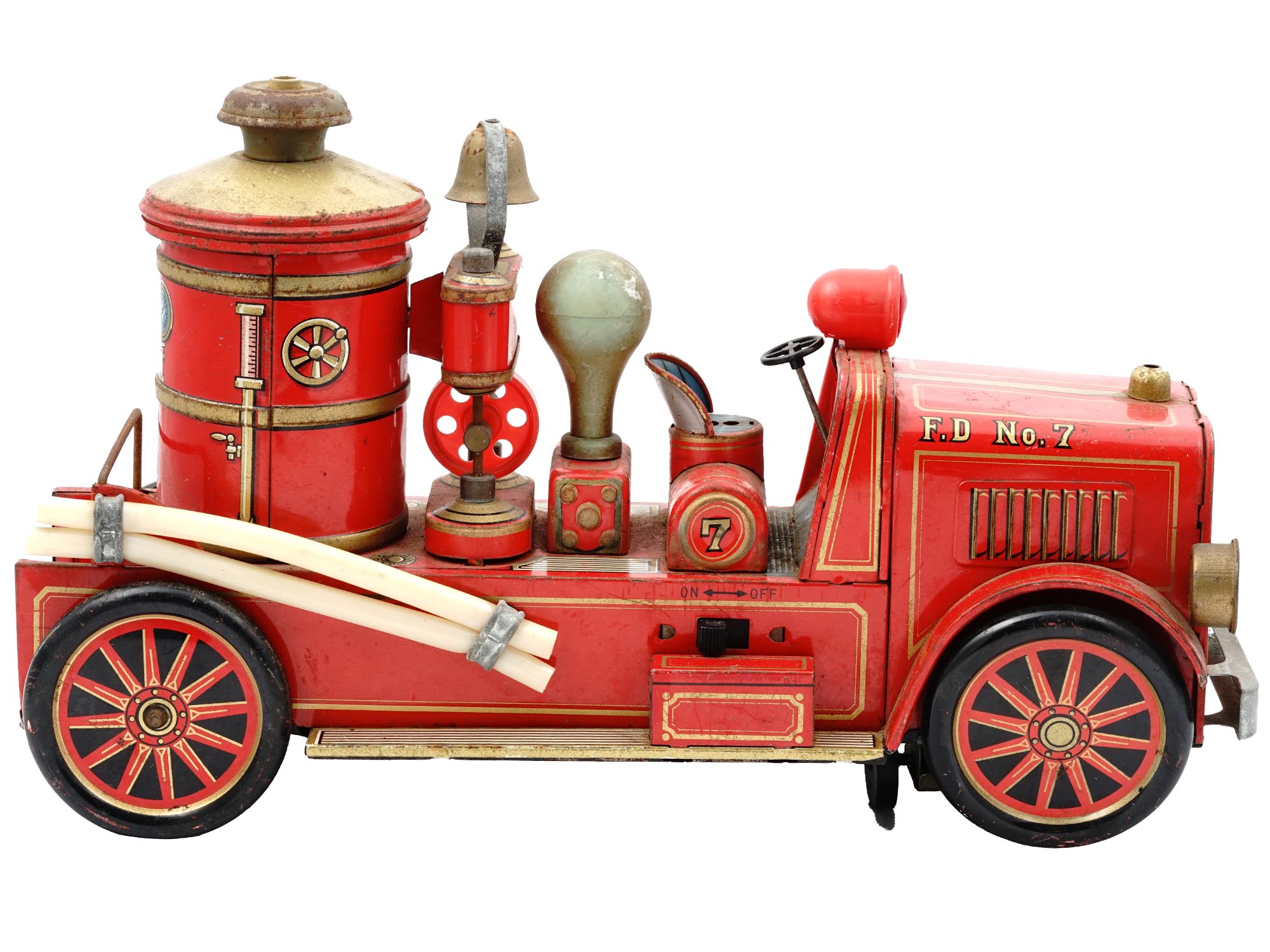 MID CEN JAPANESE TIN FIRE DEPART TRUCK TOY MODEL PIC-1