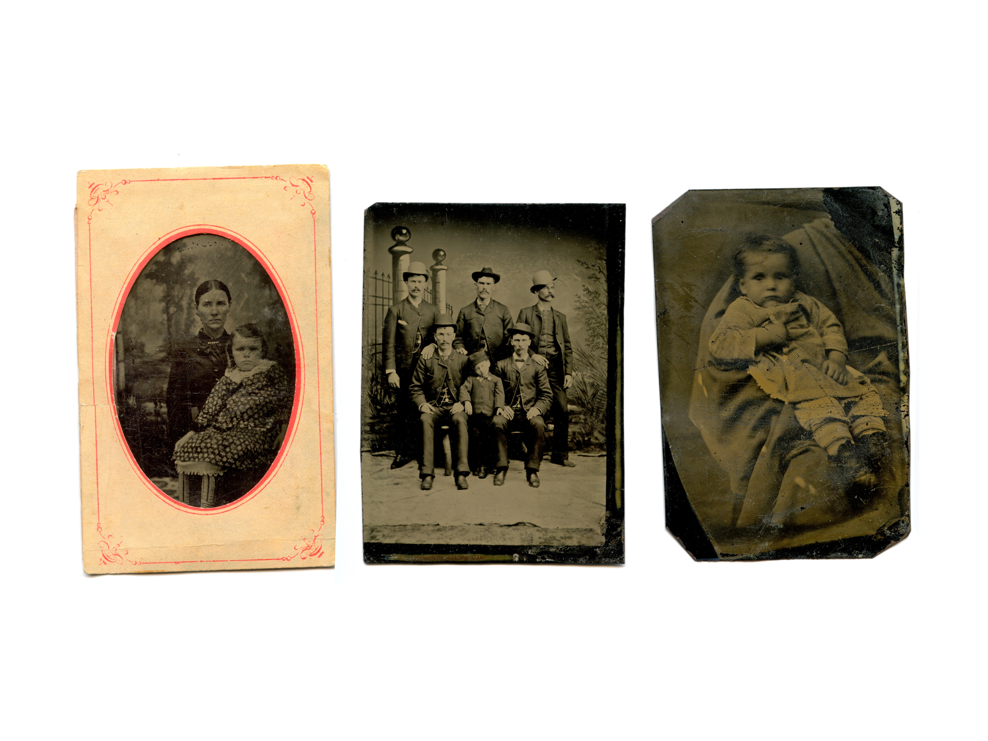 ANTIQUE VICTORIAN ERA POSTMORTEM TINTYPE PHOTOS PIC-0