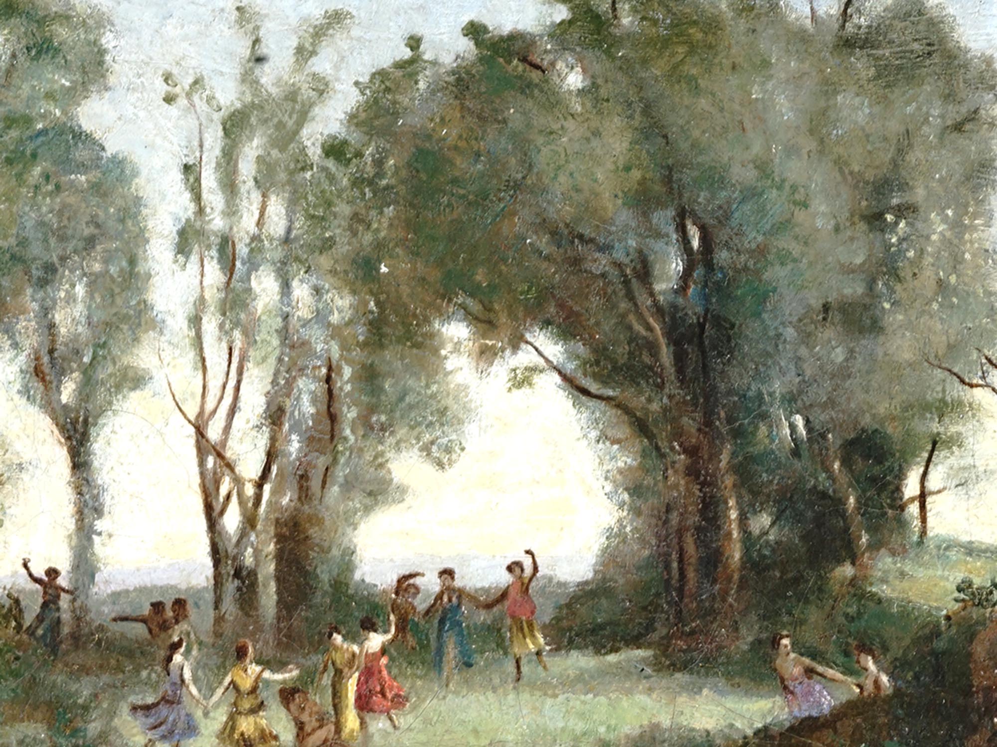 OIL PAINTING AFTER JEAN-BAPTISTE-CAMILLE COROT PIC-1