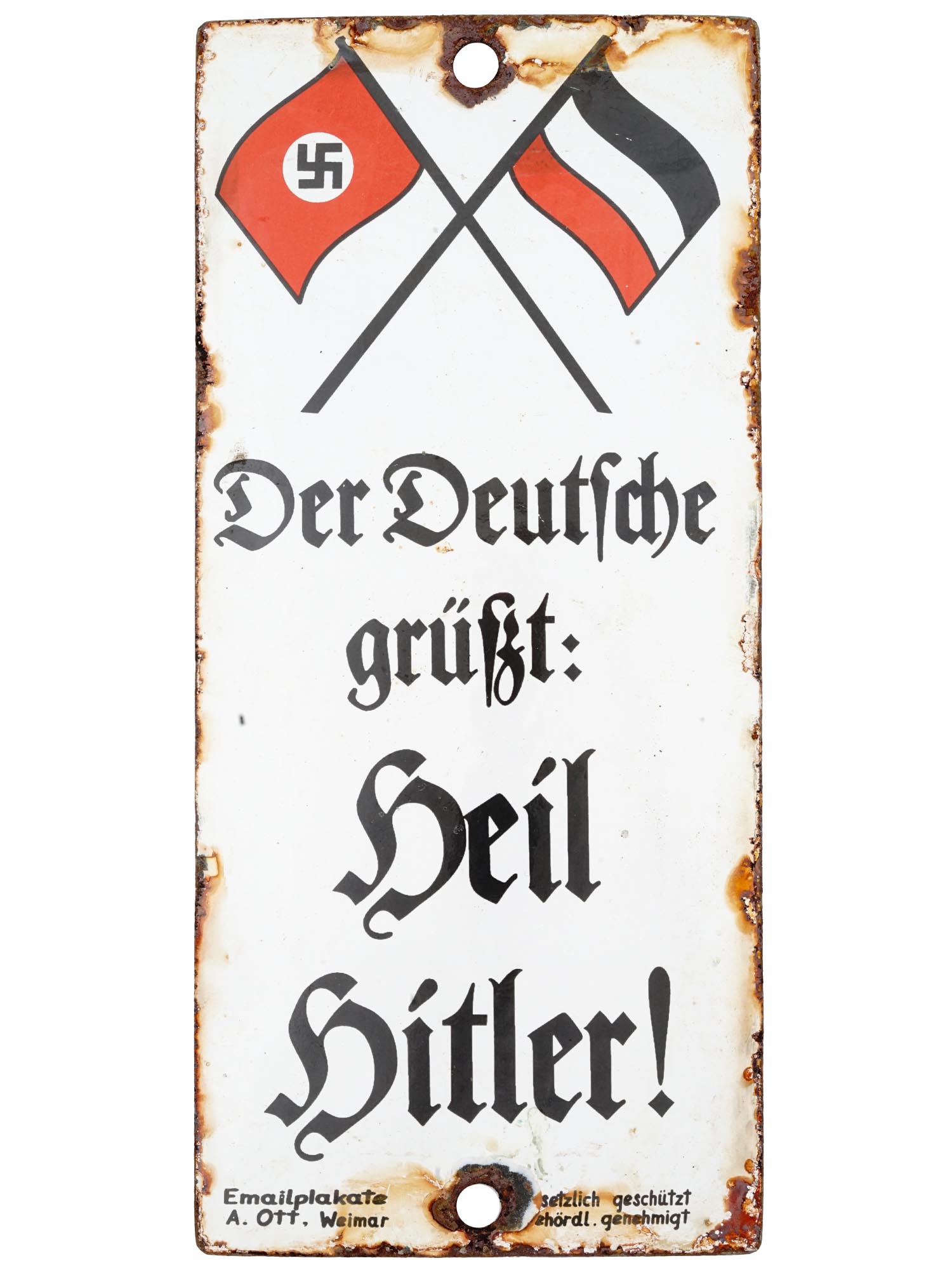 WWII NAZI GERMAN NSDAP PROPAGANDA STREET SIGN PIC-0