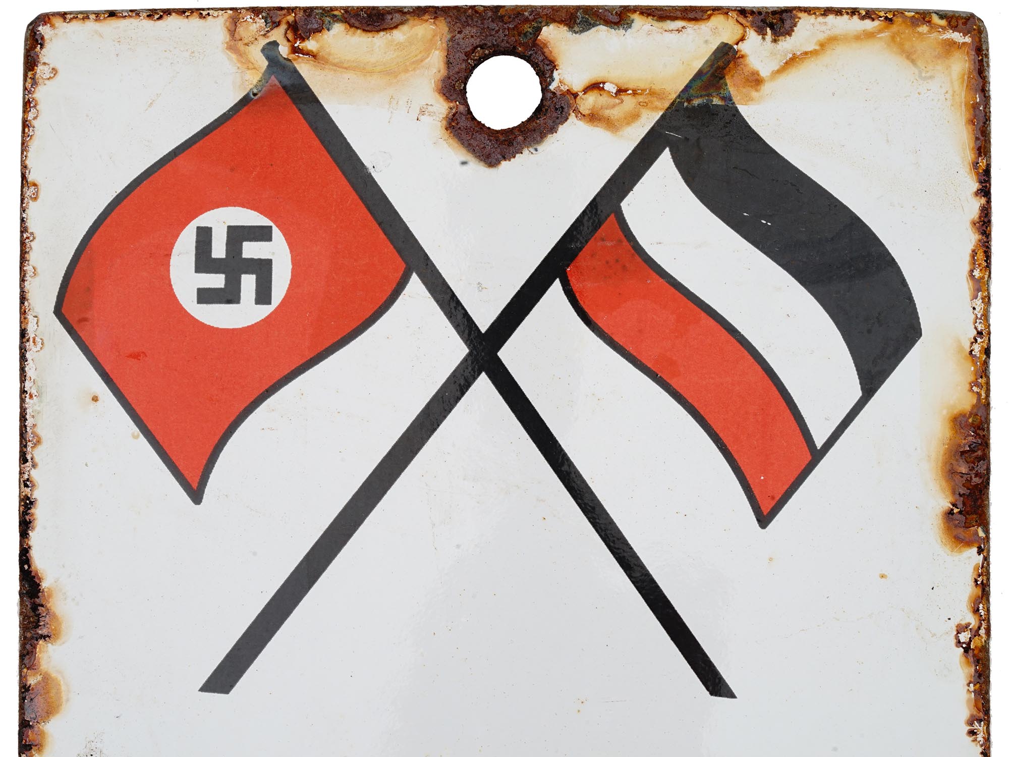 WWII NAZI GERMAN NSDAP PROPAGANDA STREET SIGN PIC-2