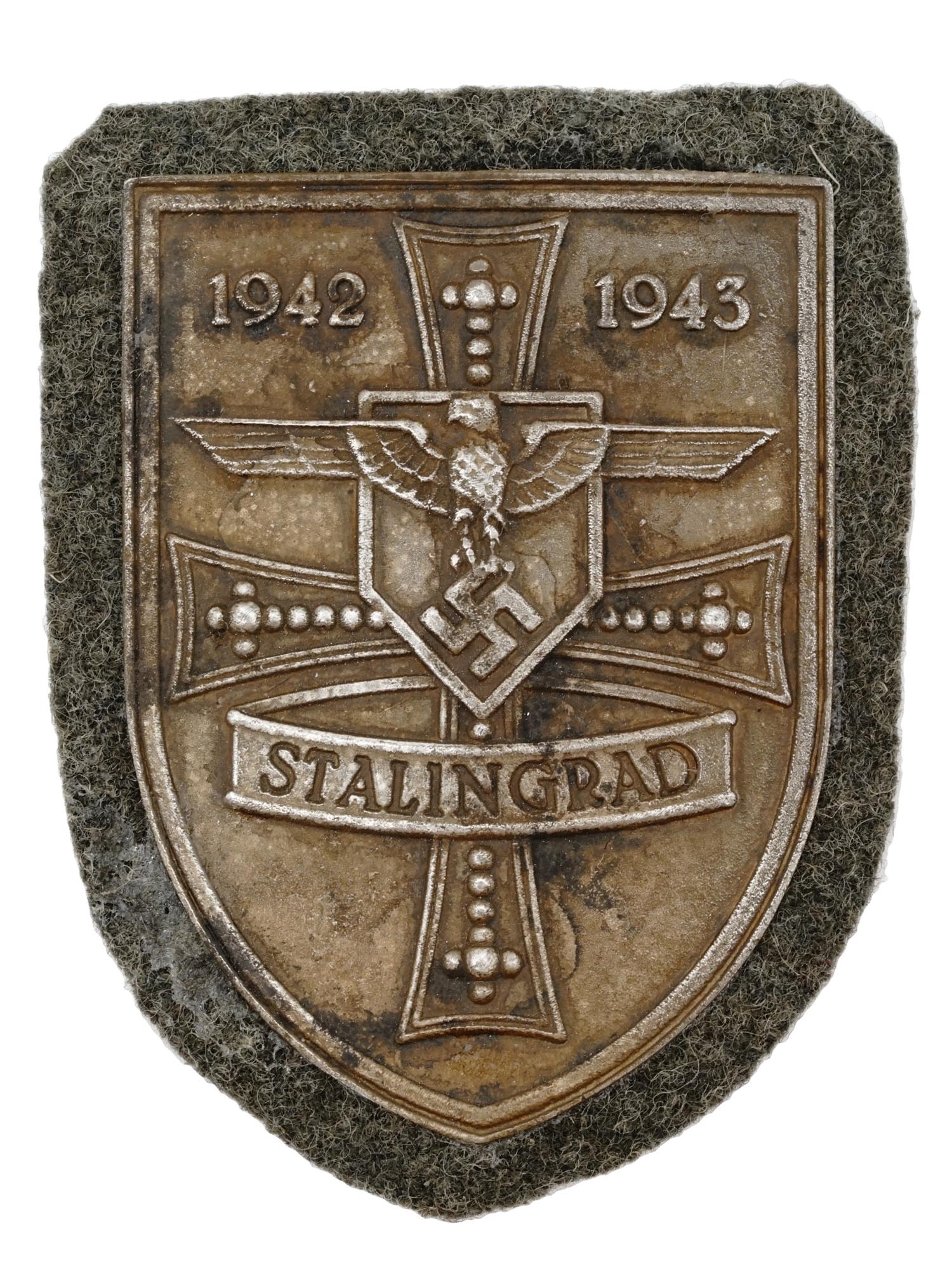 WWII NAZI GERMAN MILITARY AWARD STALINGRAD SHIELD PIC-1