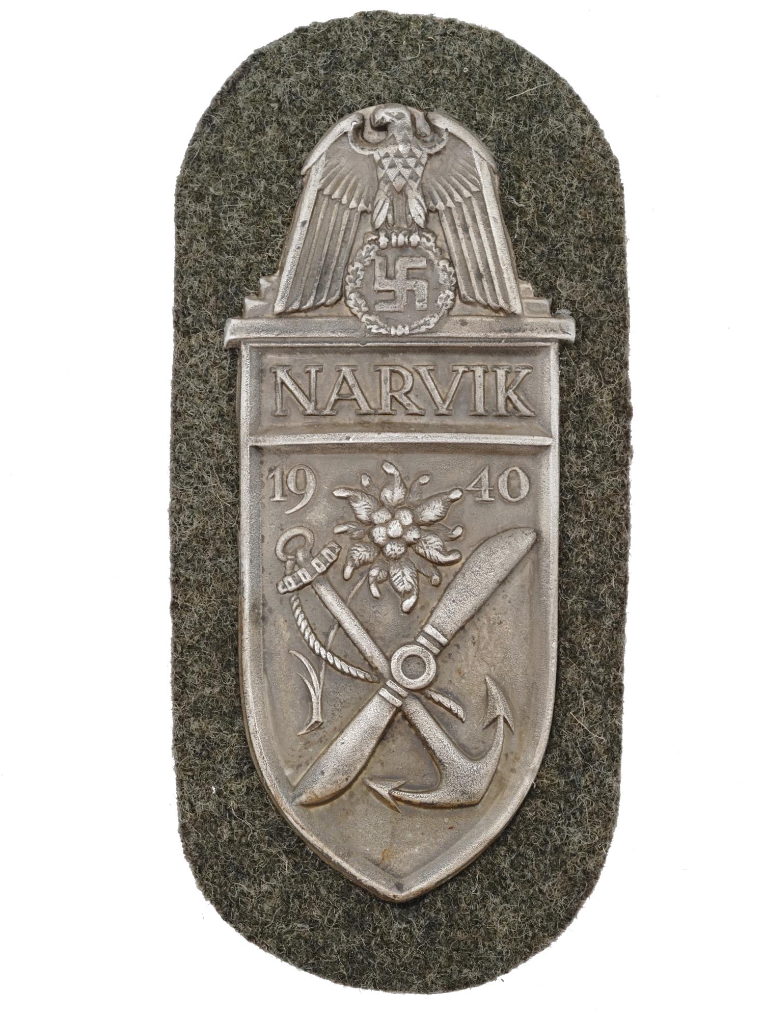 WWII NAZI GERMAN MILITARY NARVIK LORIENT SHIELDS PIC-2