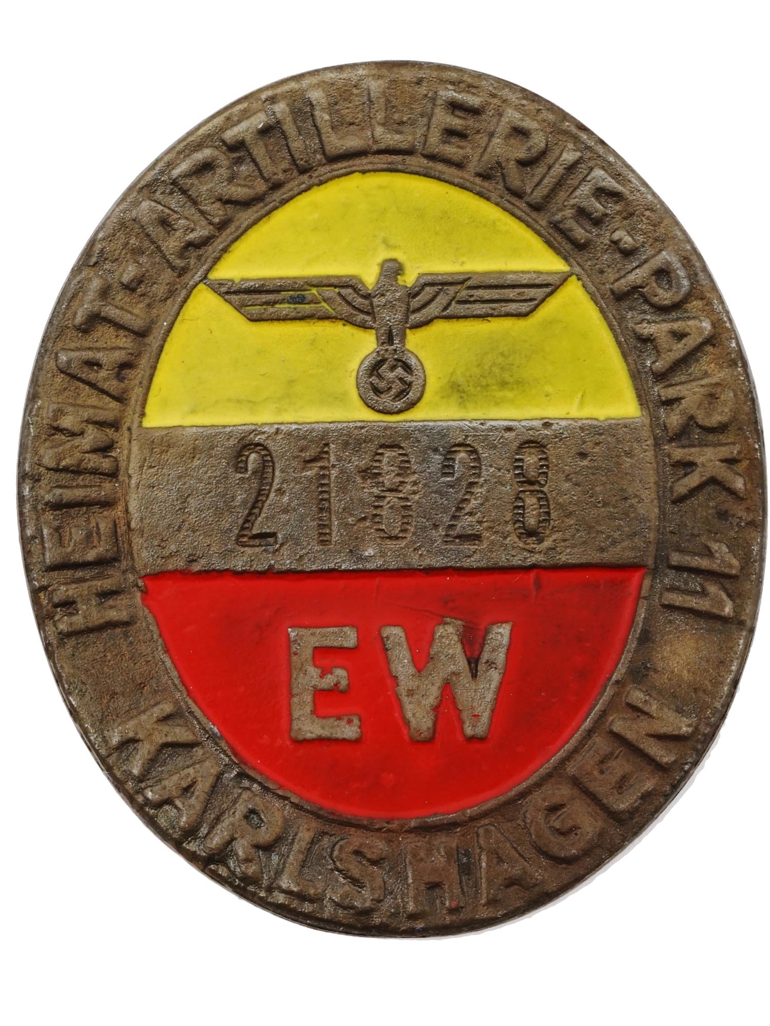 WWII NAZI GERMAN GAUTAG SHIELD ARTILLERY BADGE PIC-3