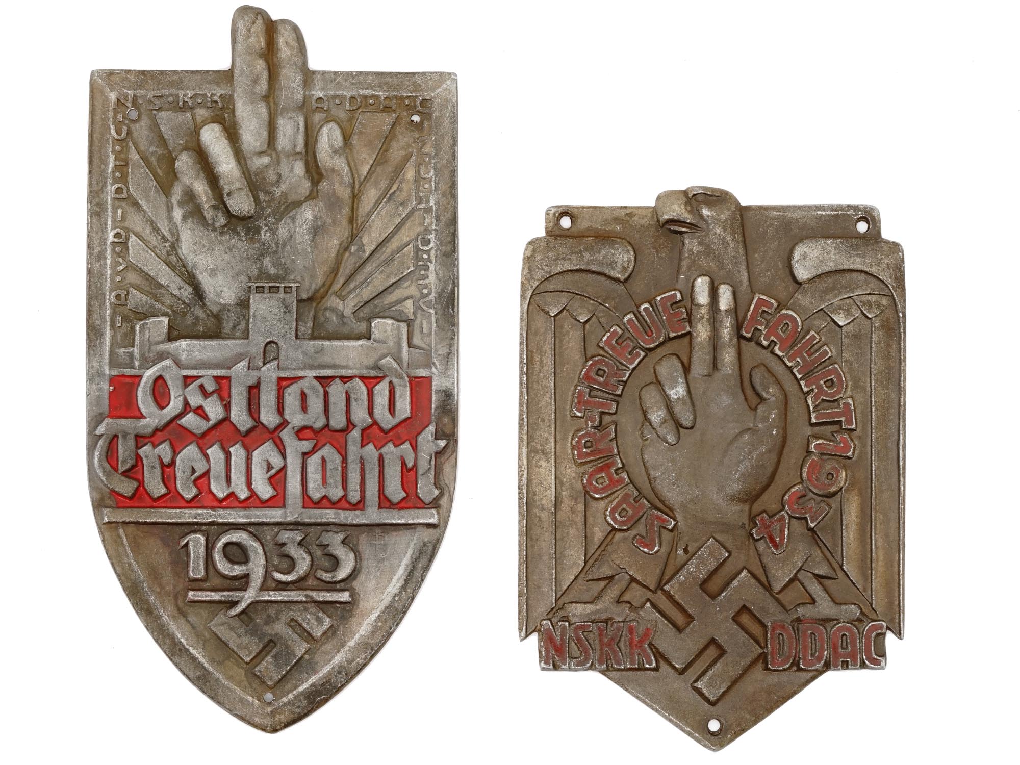 WWII GERMAN THIRD REICH OSTLAND METAL PLAQUES PIC-1