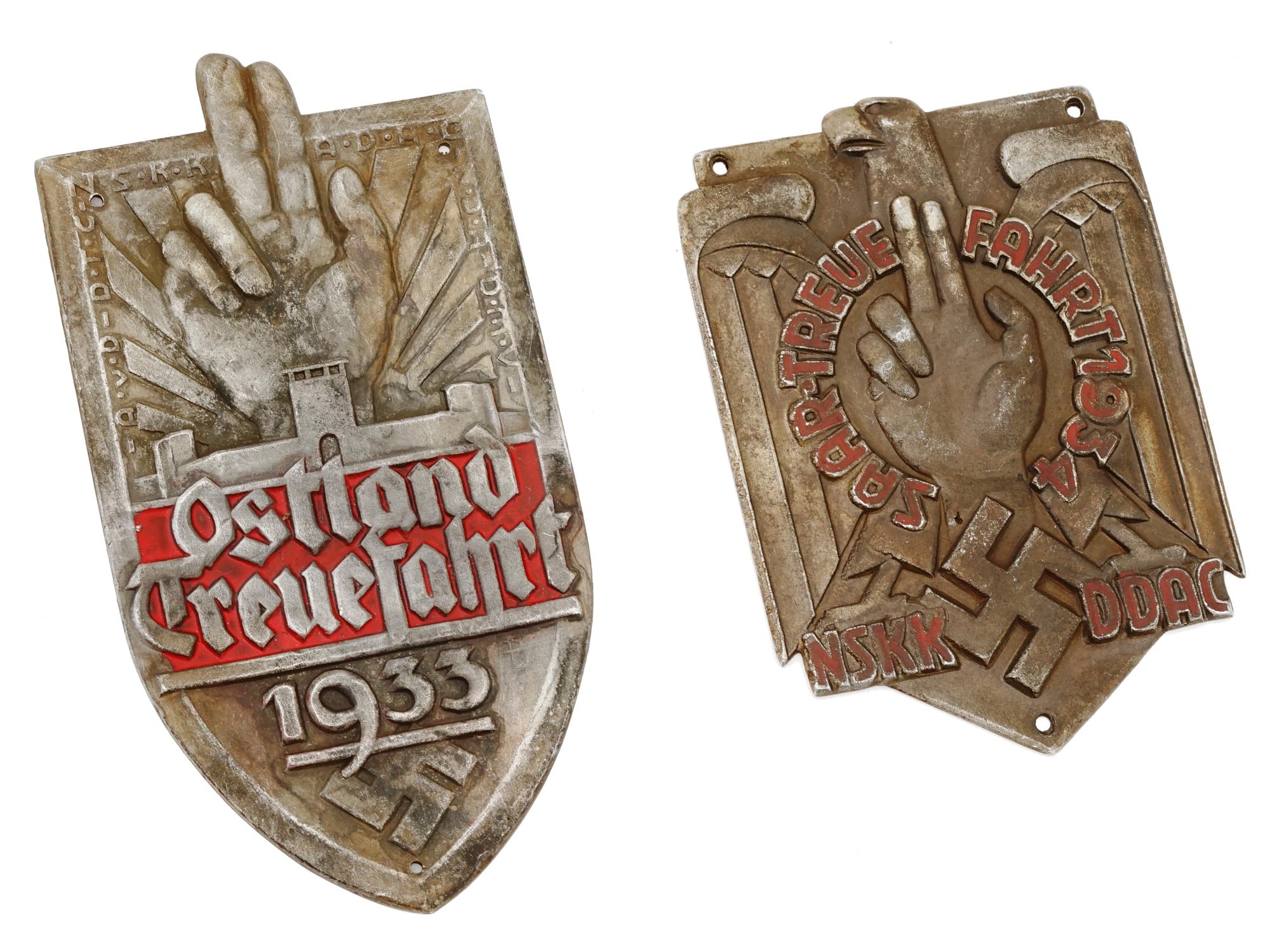 WWII GERMAN THIRD REICH OSTLAND METAL PLAQUES PIC-0