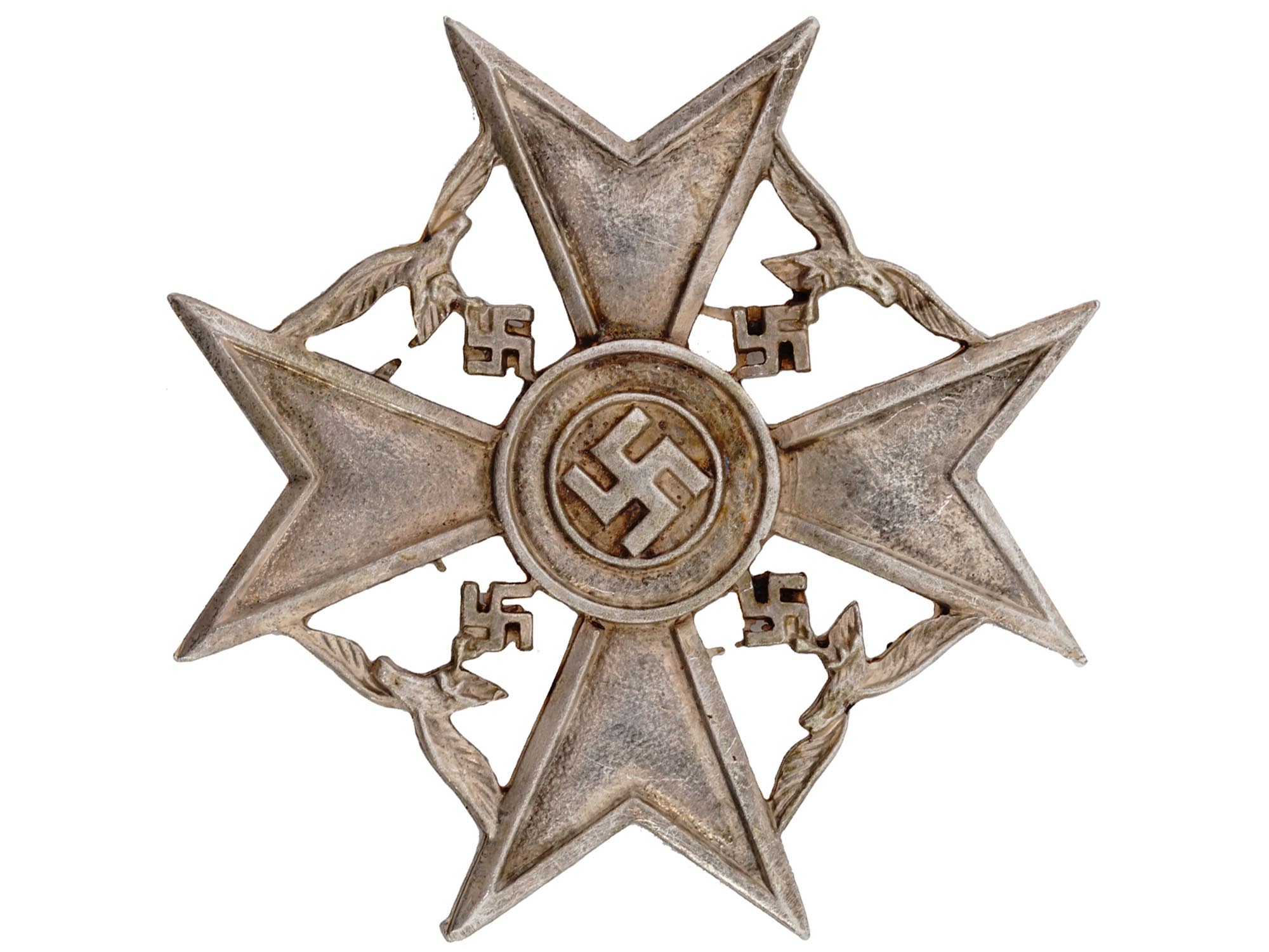 WWII NAZI GERMAN SPANISH SILVER AND BRONZE CROSS PIC-3