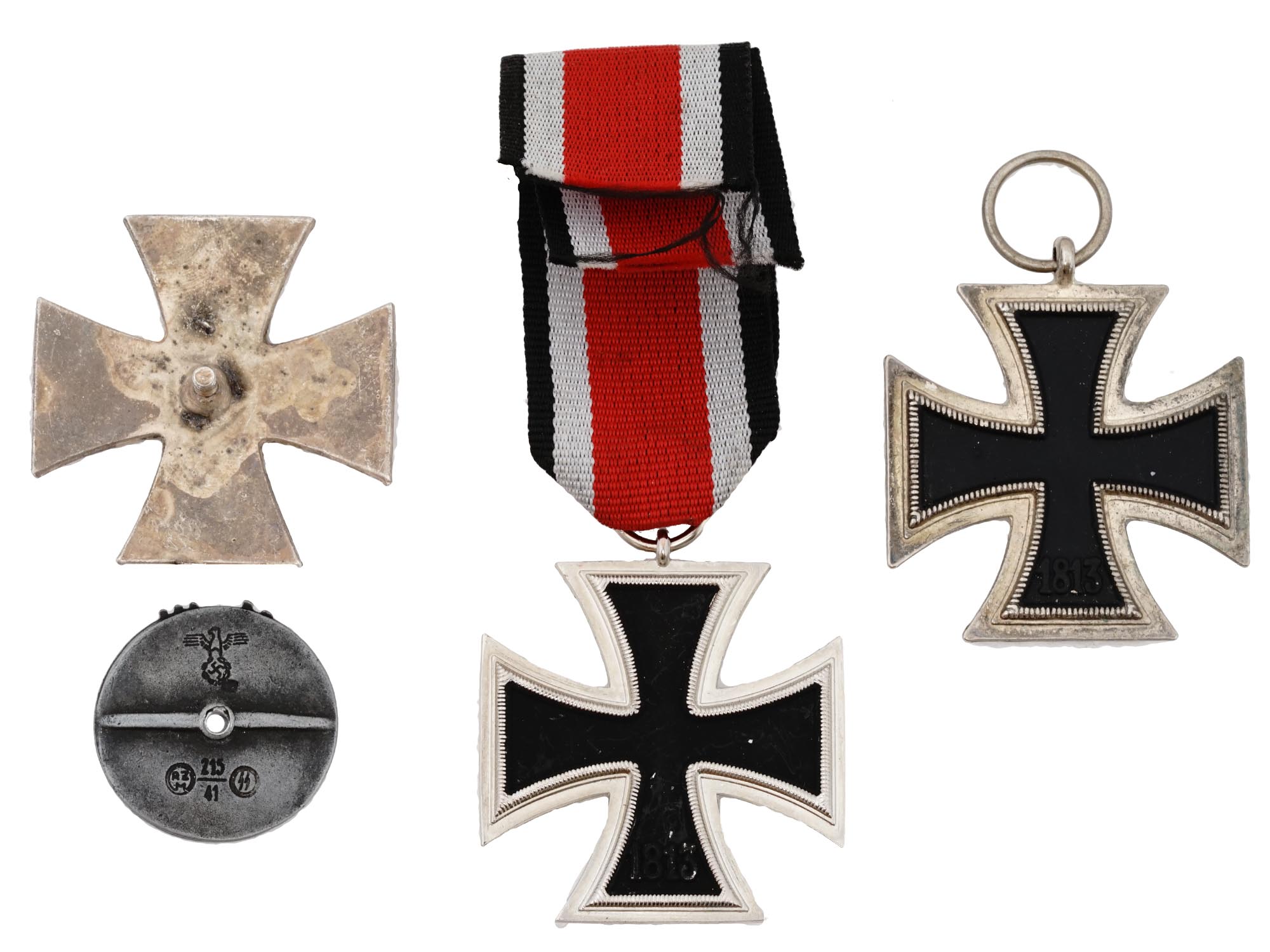 WWI AND WWII NAZI GERMAN GRAND IRON CROSSES SET PIC-1