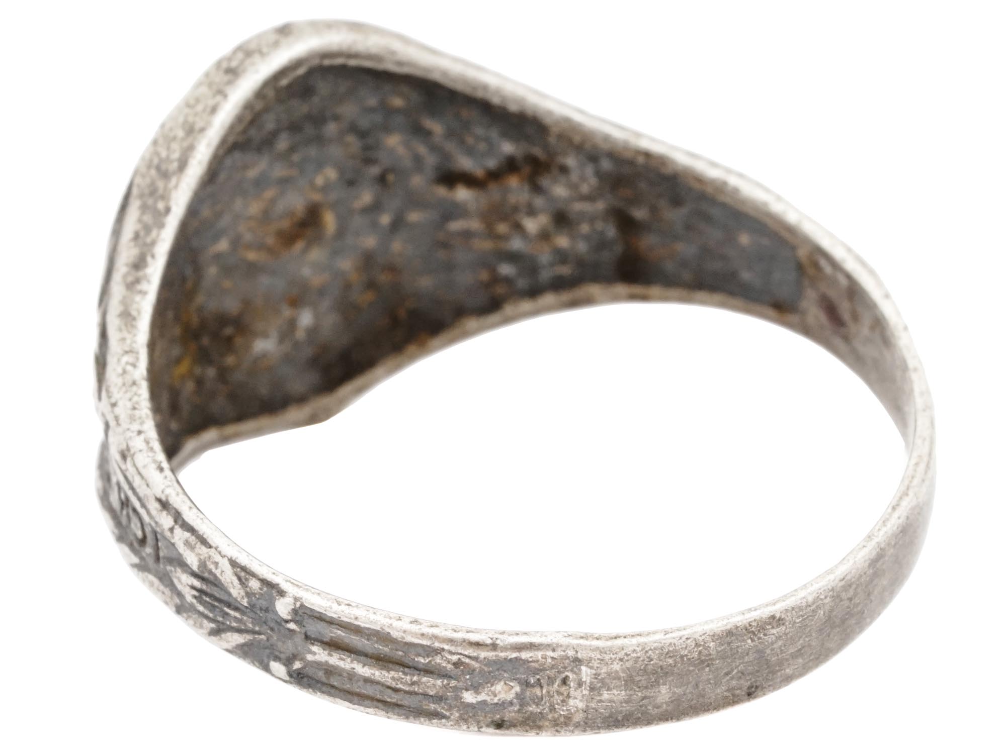 WWII GERMAN WAFFEN SS PANZER ASSAULT SILVER RING PIC-4