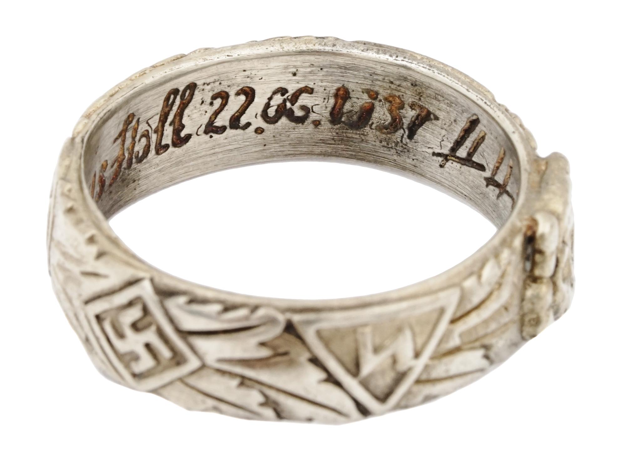 WWII GERMAN THIRD REICH SS HIMMLER HONOR RING PIC-7