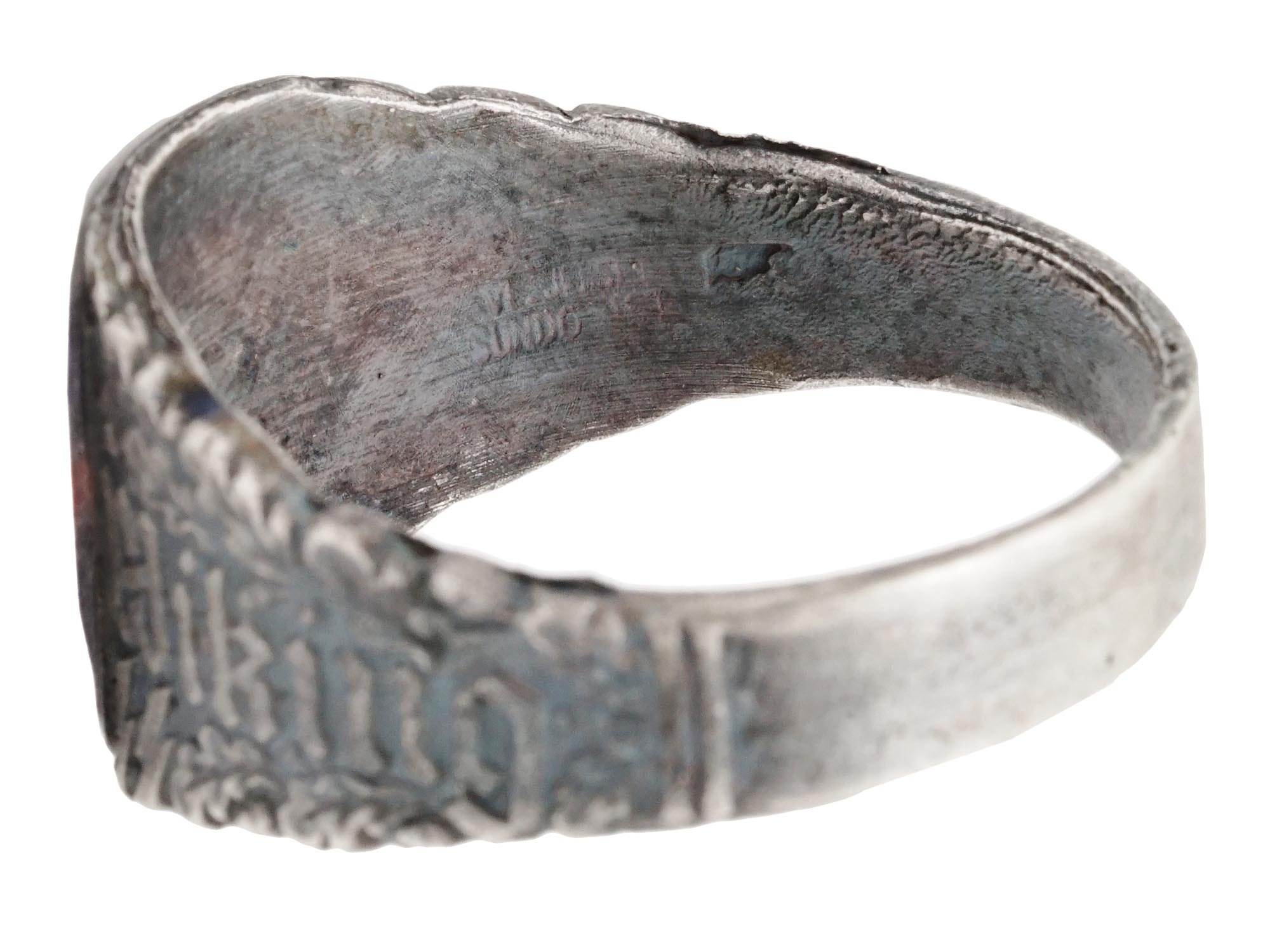 WWII GERMAN WAFFEN SS WIKING NORDLAND SILVER RING PIC-4