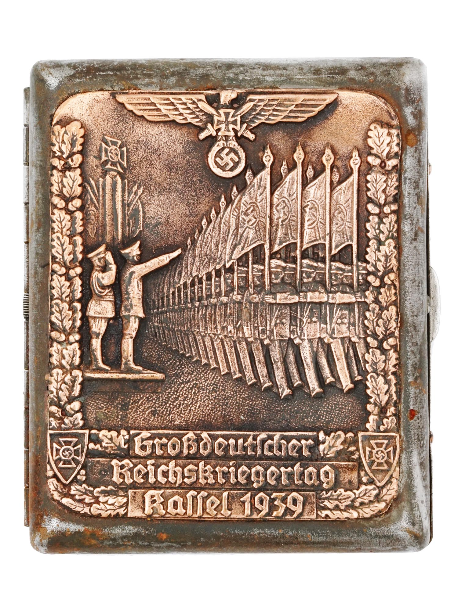 WWII NAZI GERMAN VETERANS DAY CIGARETTE CASE PIC-1