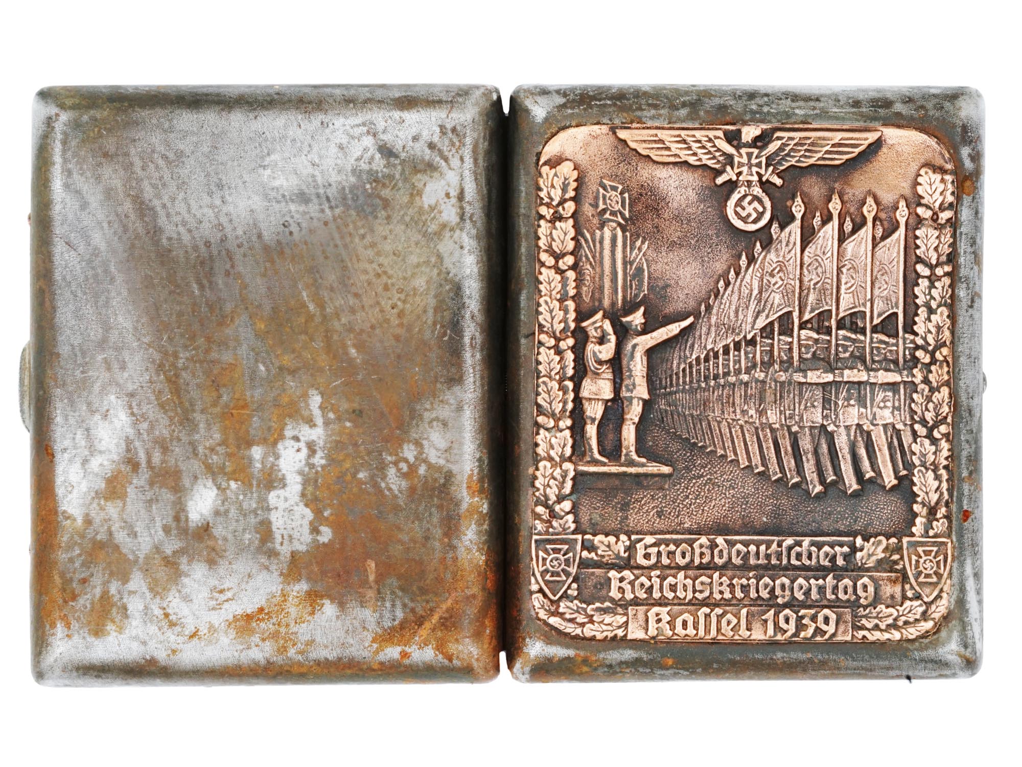 WWII NAZI GERMAN VETERANS DAY CIGARETTE CASE PIC-4