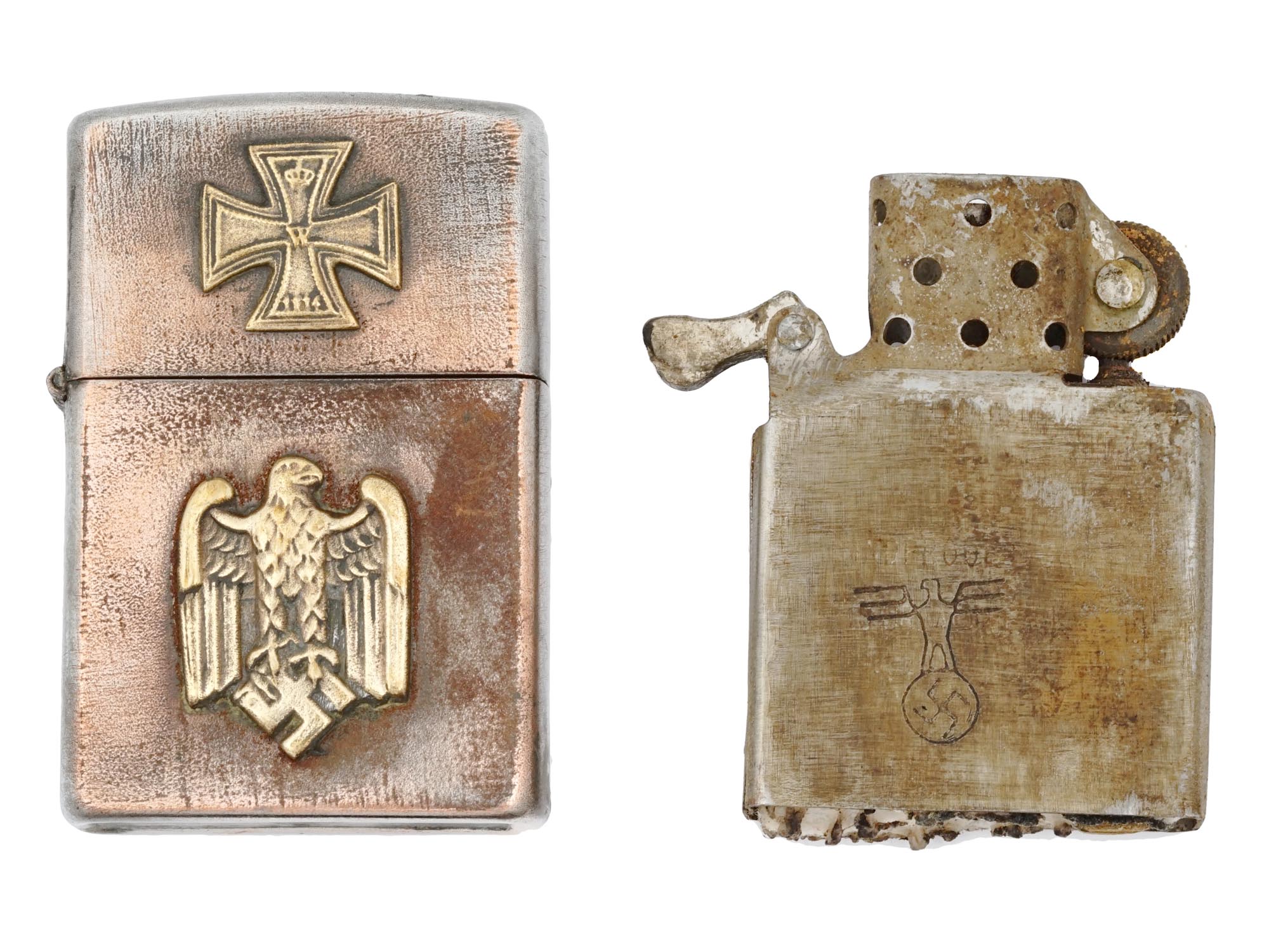 WWII NAZI GERMAN IRON CROSS CIGARETTE LIGHTER PIC-2