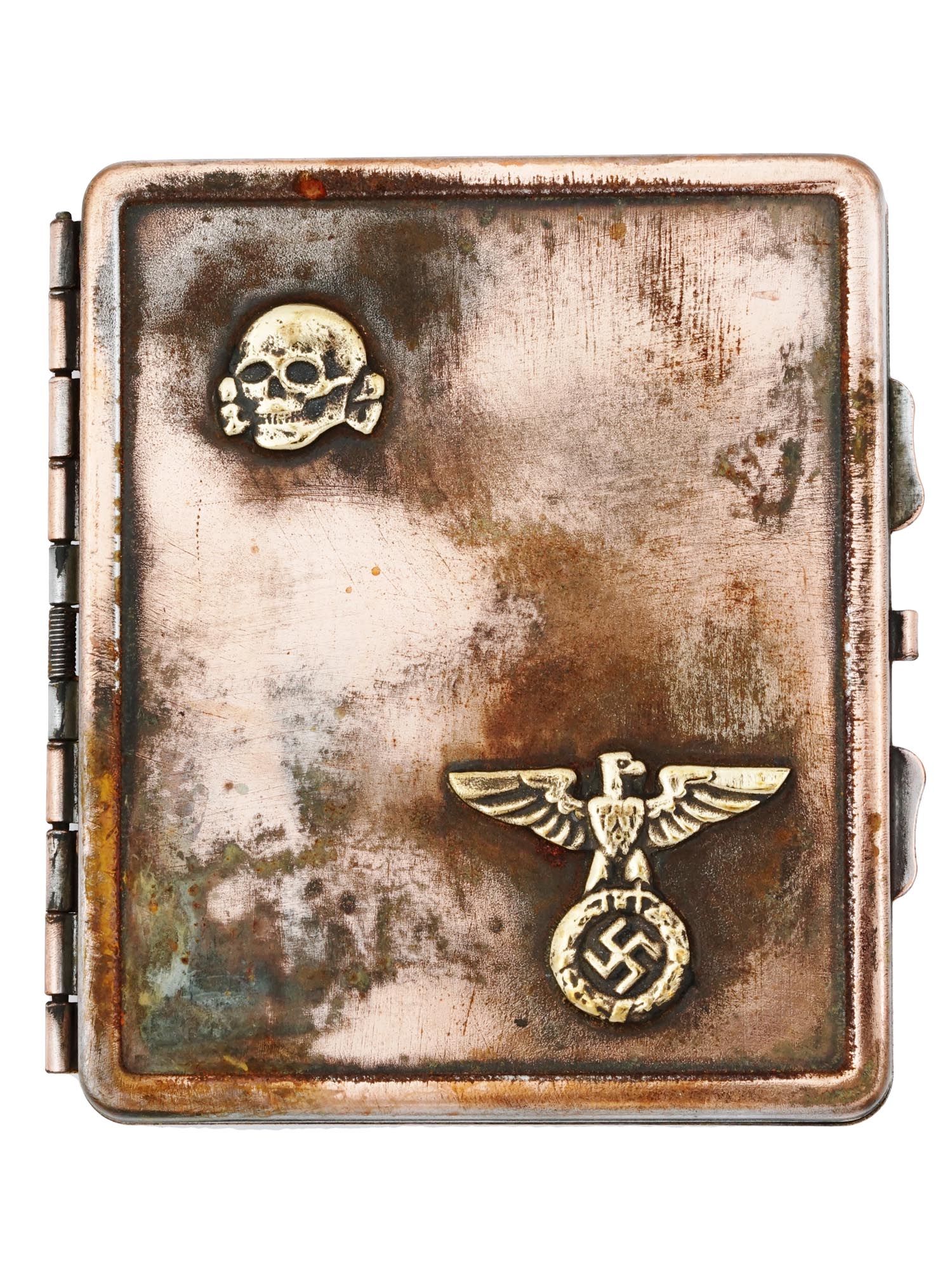 WWII NAZI GERMAN WAFFEN SS CIGARETTE CASE PIC-1