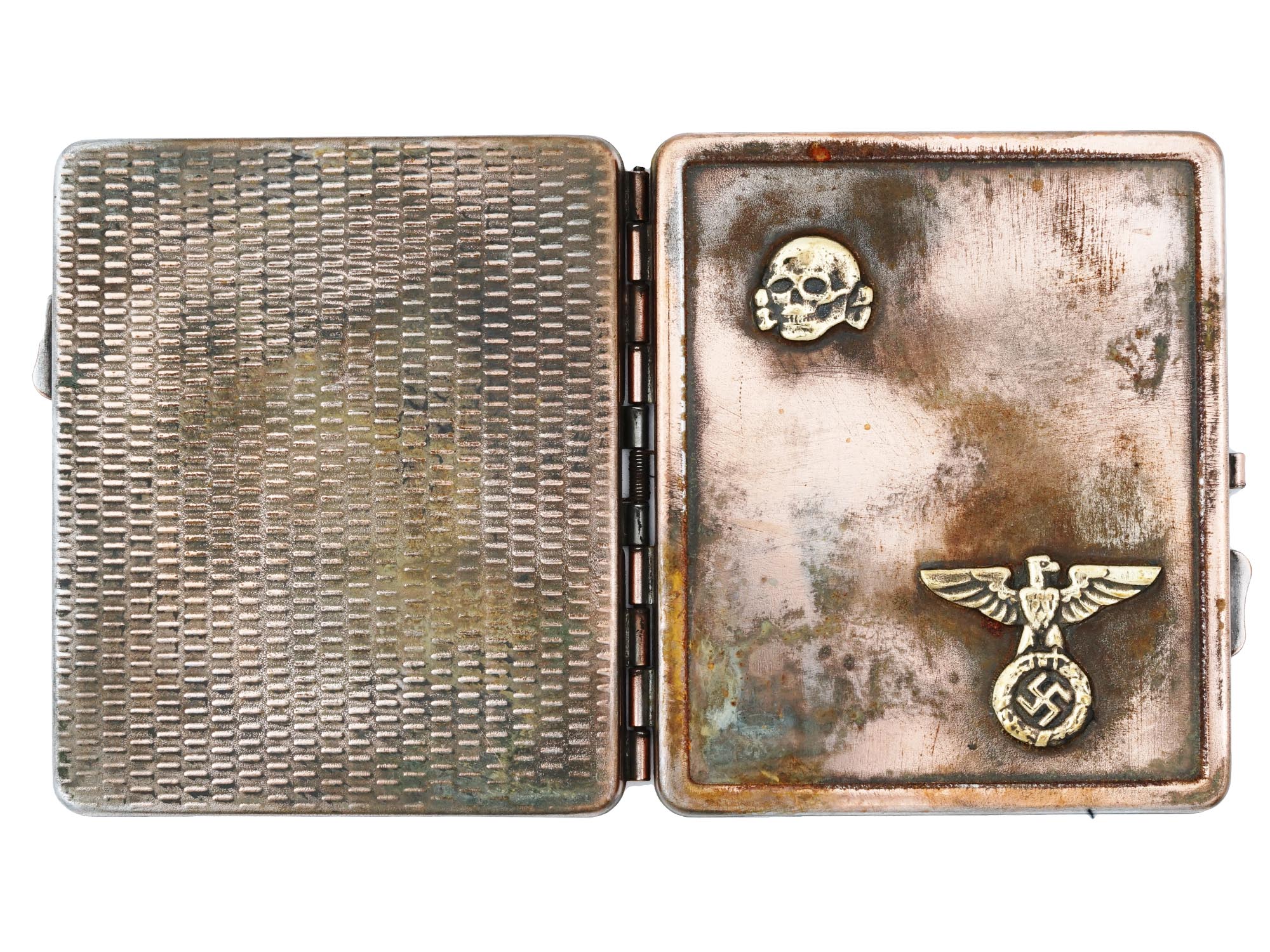 WWII NAZI GERMAN WAFFEN SS CIGARETTE CASE PIC-3