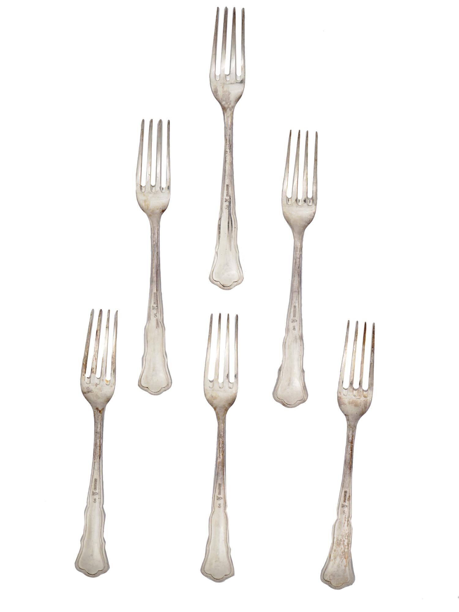 SET OF 6 WWII GERMAN REICH CHANCELLERY FORKS LOT PIC-1