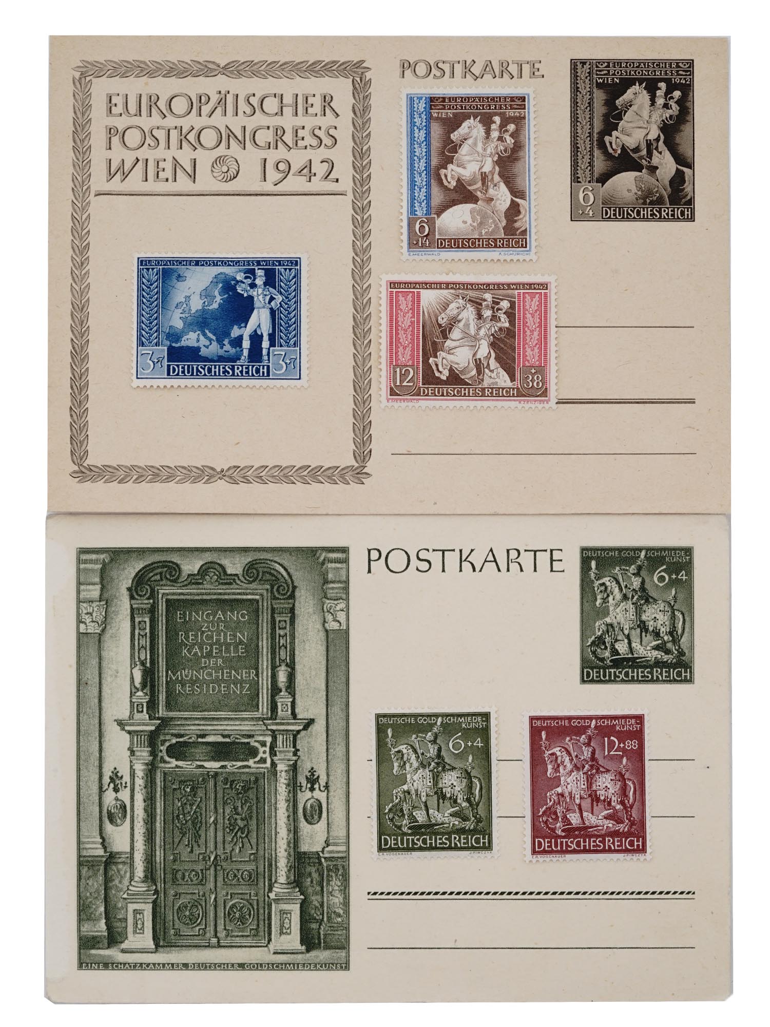 COLLECTION OF WWII NAZI GERMAN POSTAGE STAMPS PIC-2