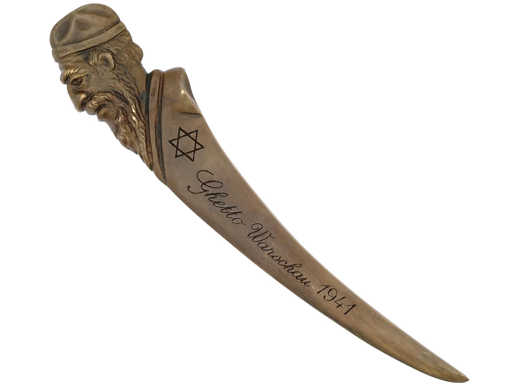 WWII HOLOCAUST WARSAW GHETTO LETTER OPENER PIC-0