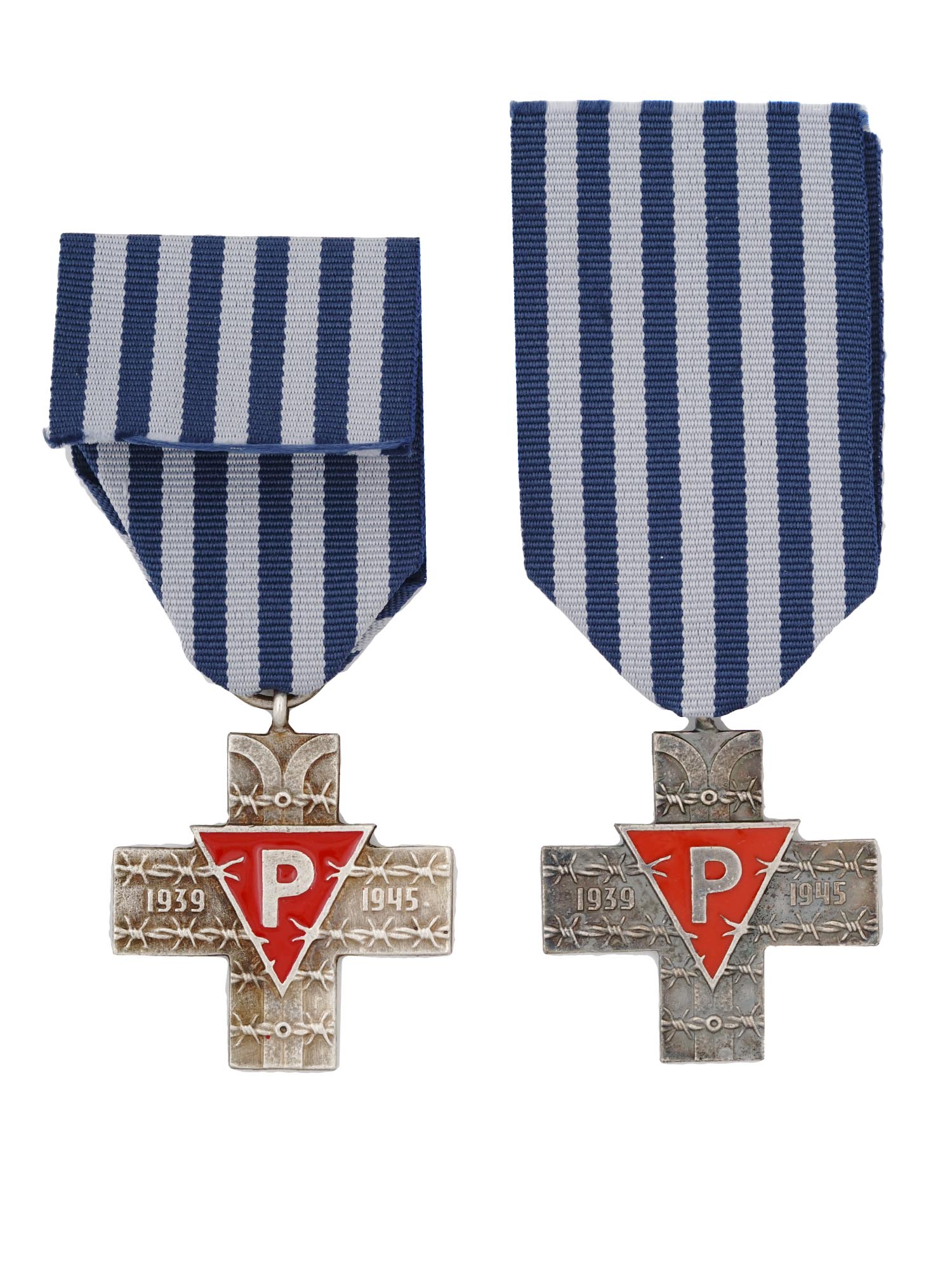 TWO POLISH AUSCHWITZ CAMP CROSS CIVIL AWARDS PIC-0