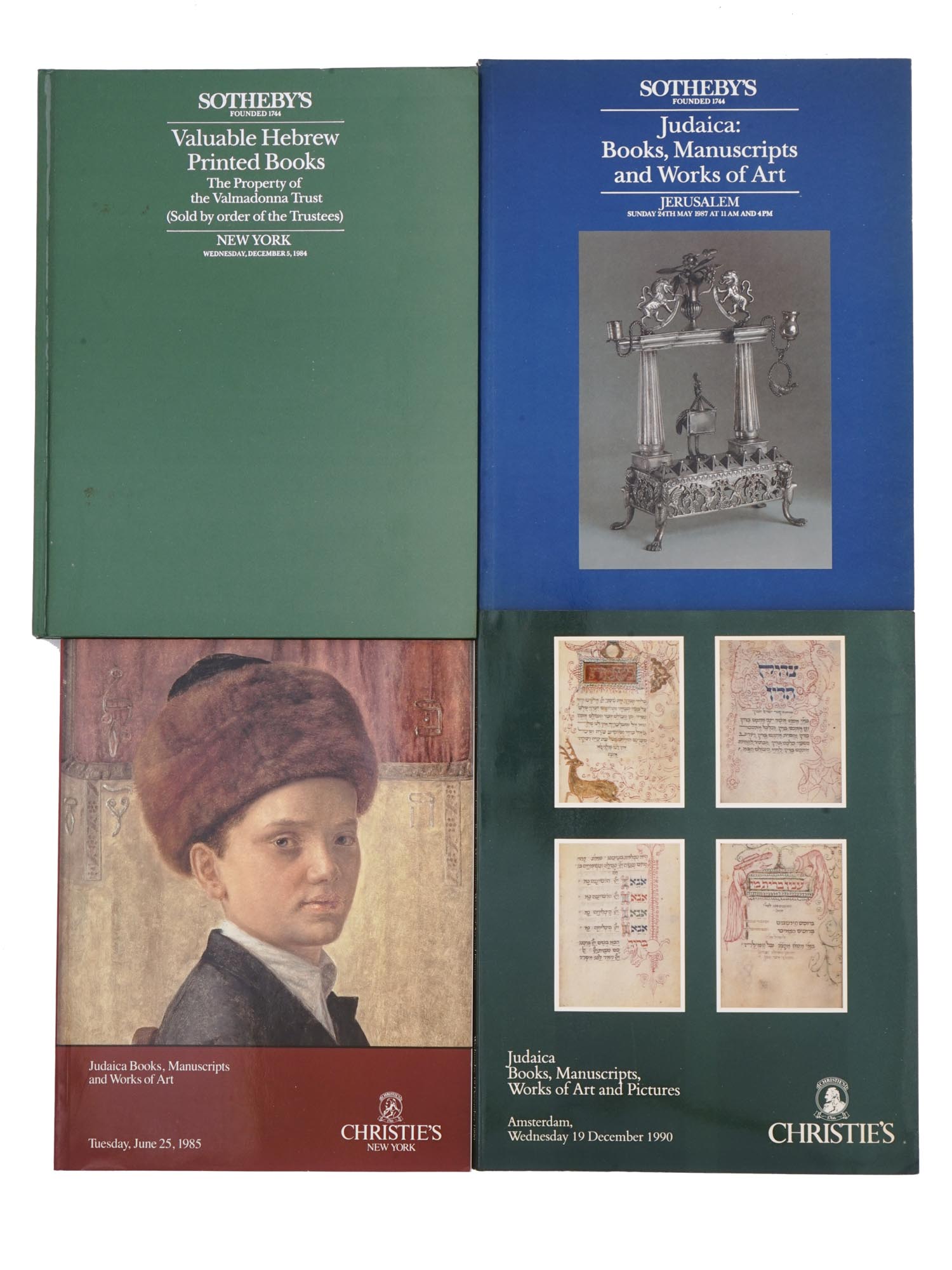 ANTIQUE JUDAICA AUCTION CATALOGS BY SOTHEBY'S OR CHRISTIE'S PIC-0