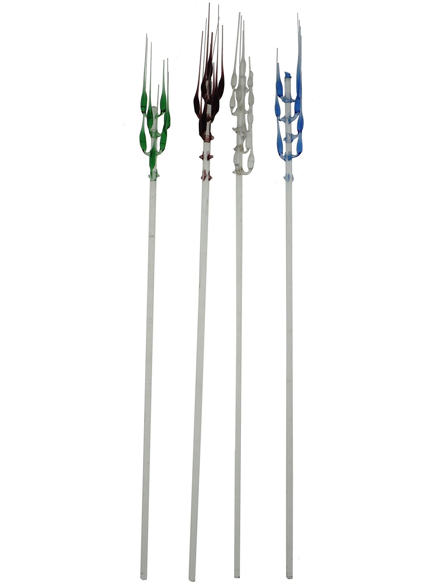 SET OF HAND BLOWN ART GLASS COCKTAIL SWIZZLE STICKS PIC-1